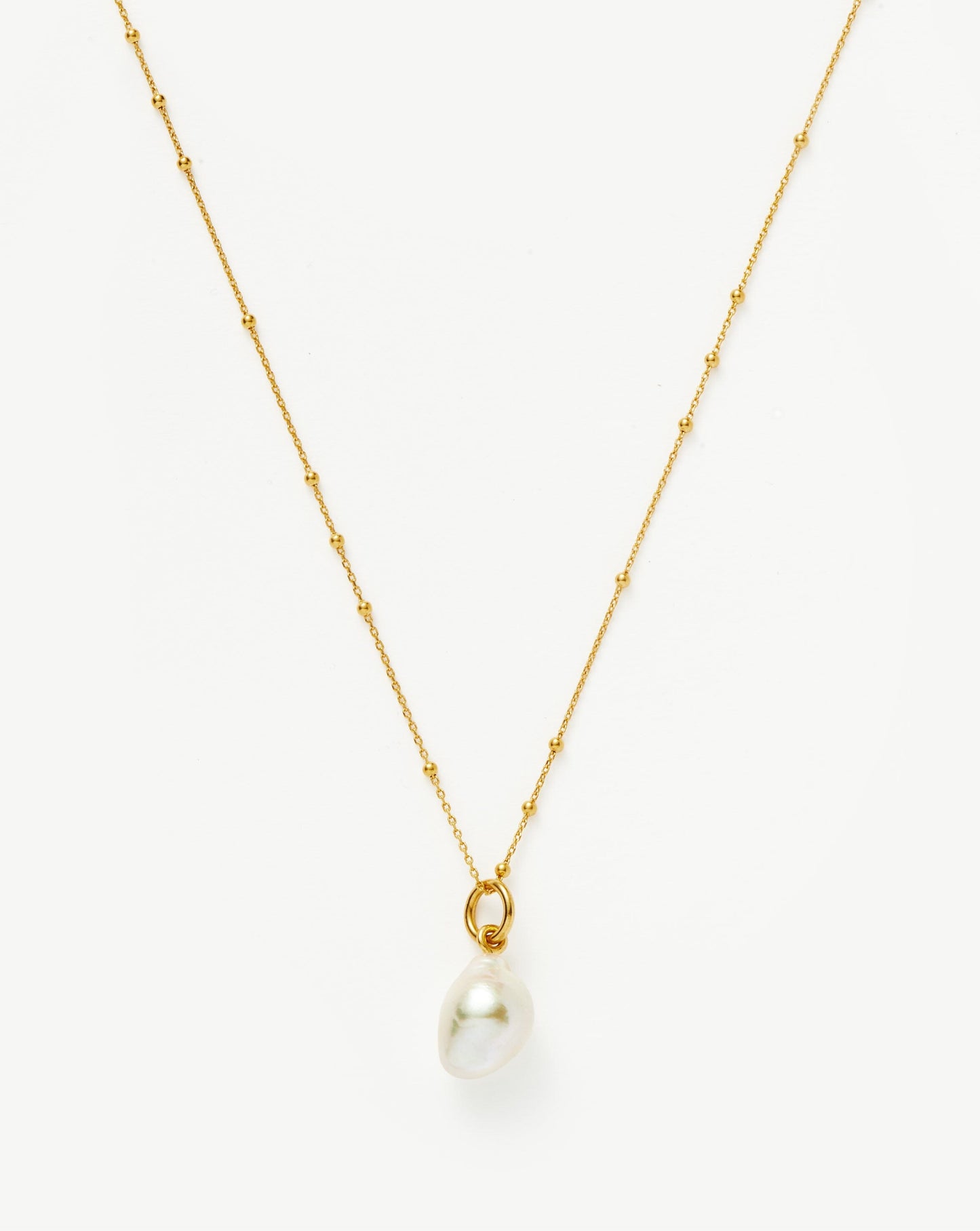 Baroque Pearl Chain Necklace | 18ct Gold Plated Vermeil/Pearl Necklaces Missoma 