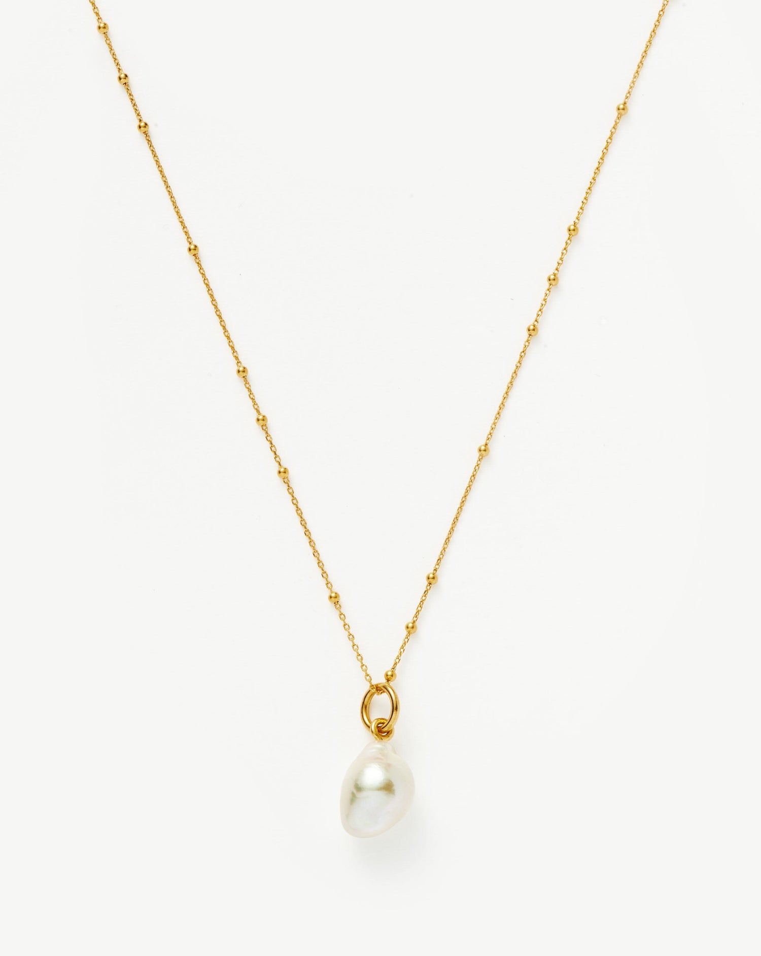 Baroque Pearl Chain Necklace | 18ct Gold Plated Vermeil/Pearl Necklaces Missoma 