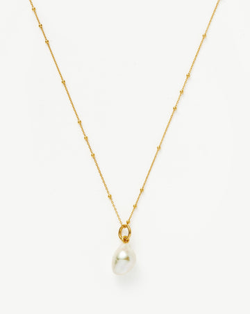 Baroque Pearl Chain Necklace | 18ct Gold Plated Vermeil/Pearl Necklaces Missoma 