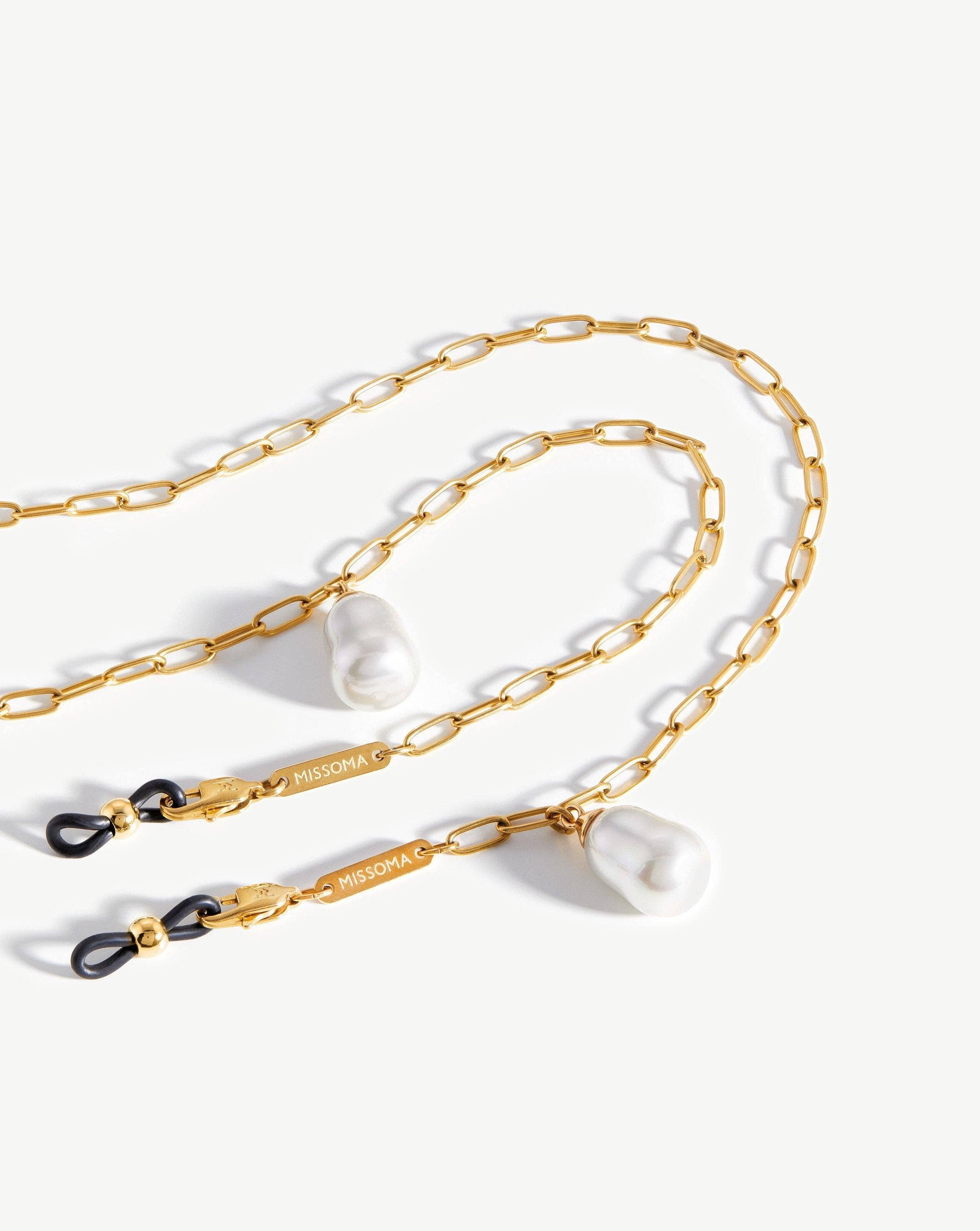 Baroque Pearl Charm Eyewear Chain | 18ct Gold Plated/Pearl Eyewear Chain Missoma 