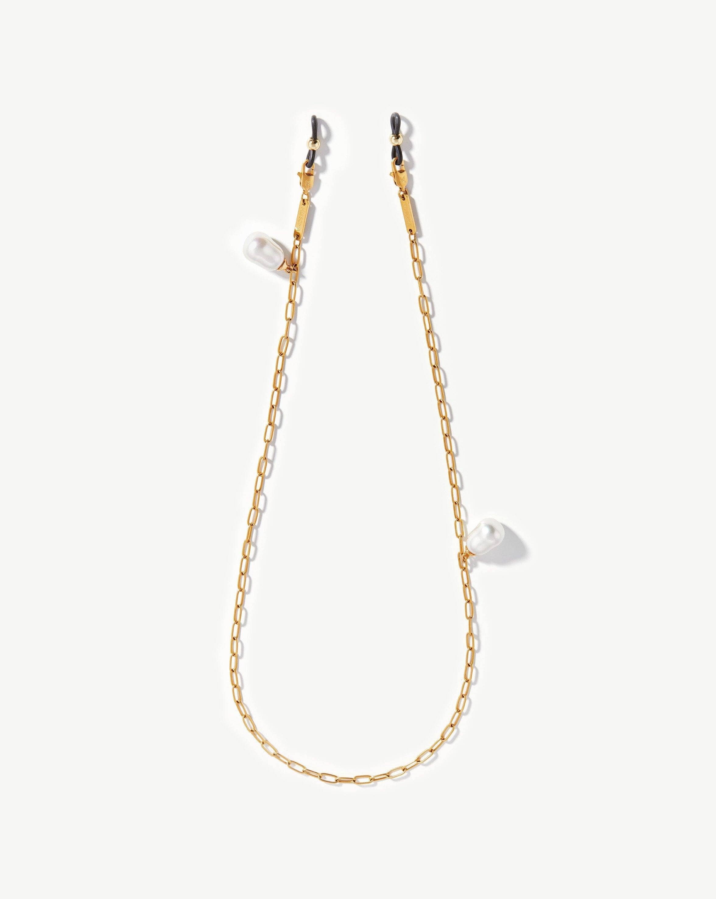 Baroque Pearl Charm Eyewear Chain | 18ct Gold Plated/Pearl Eyewear Chain Missoma 