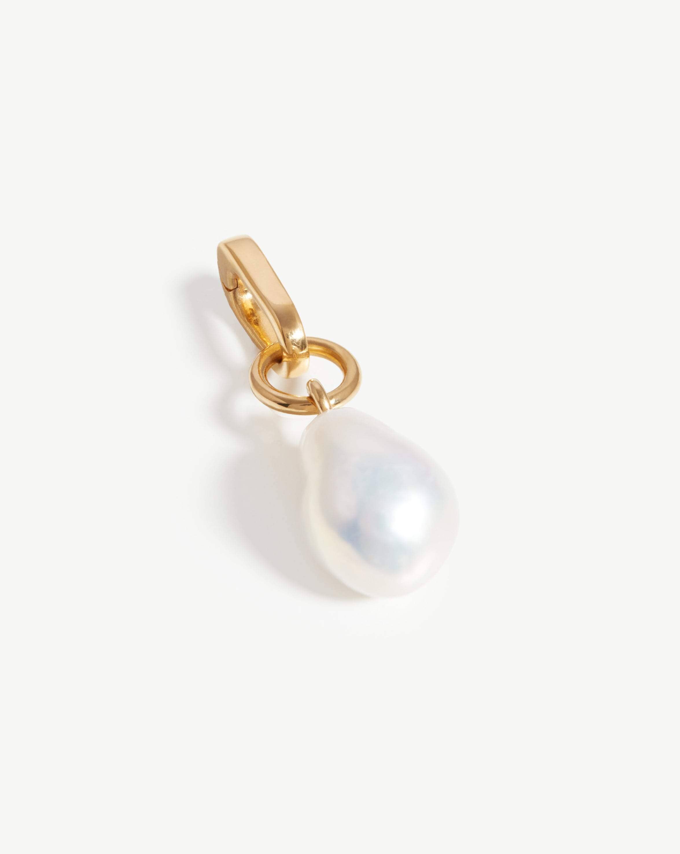 Baroque Pearl Clip-On Pendant | 18ct Gold Plated/Pearl Charms & Pendants Missoma 