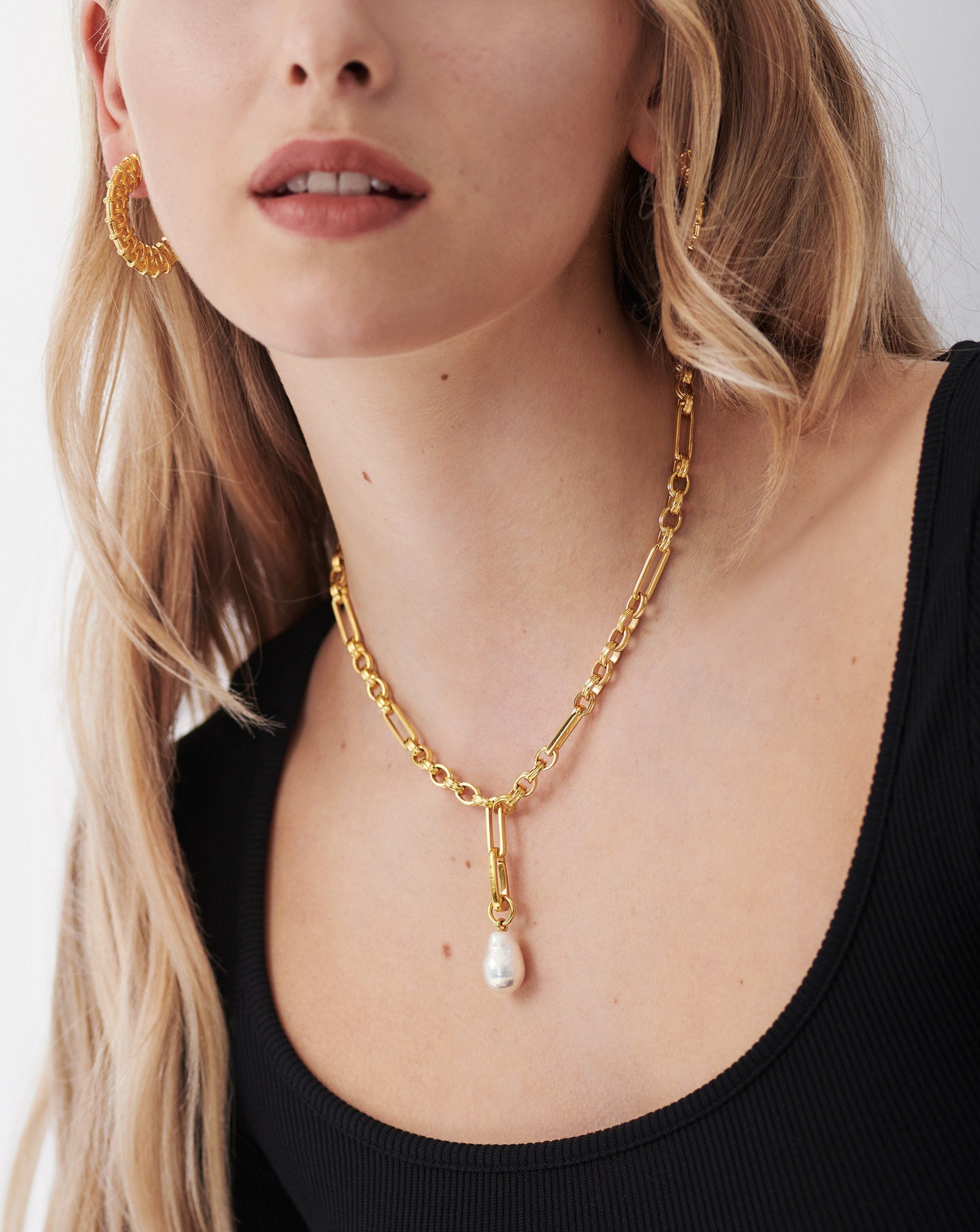 Baroque Pearl Clip-On Pendant | 18ct Gold Plated/Pearl Charms & Pendants Missoma 