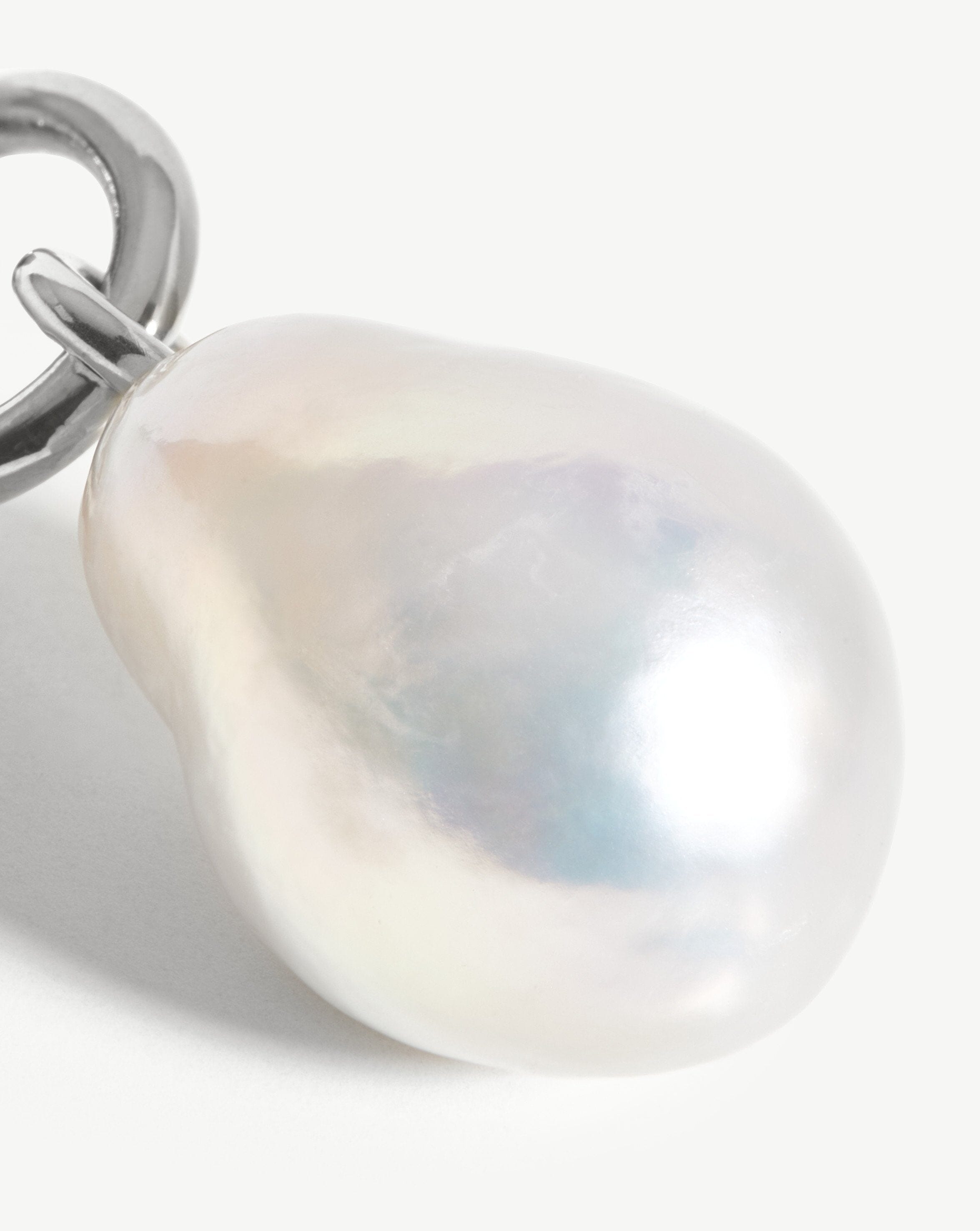Baroque Pearl Clip-On Pendant | Silver Plated/Pearl Charms & Pendants Missoma 