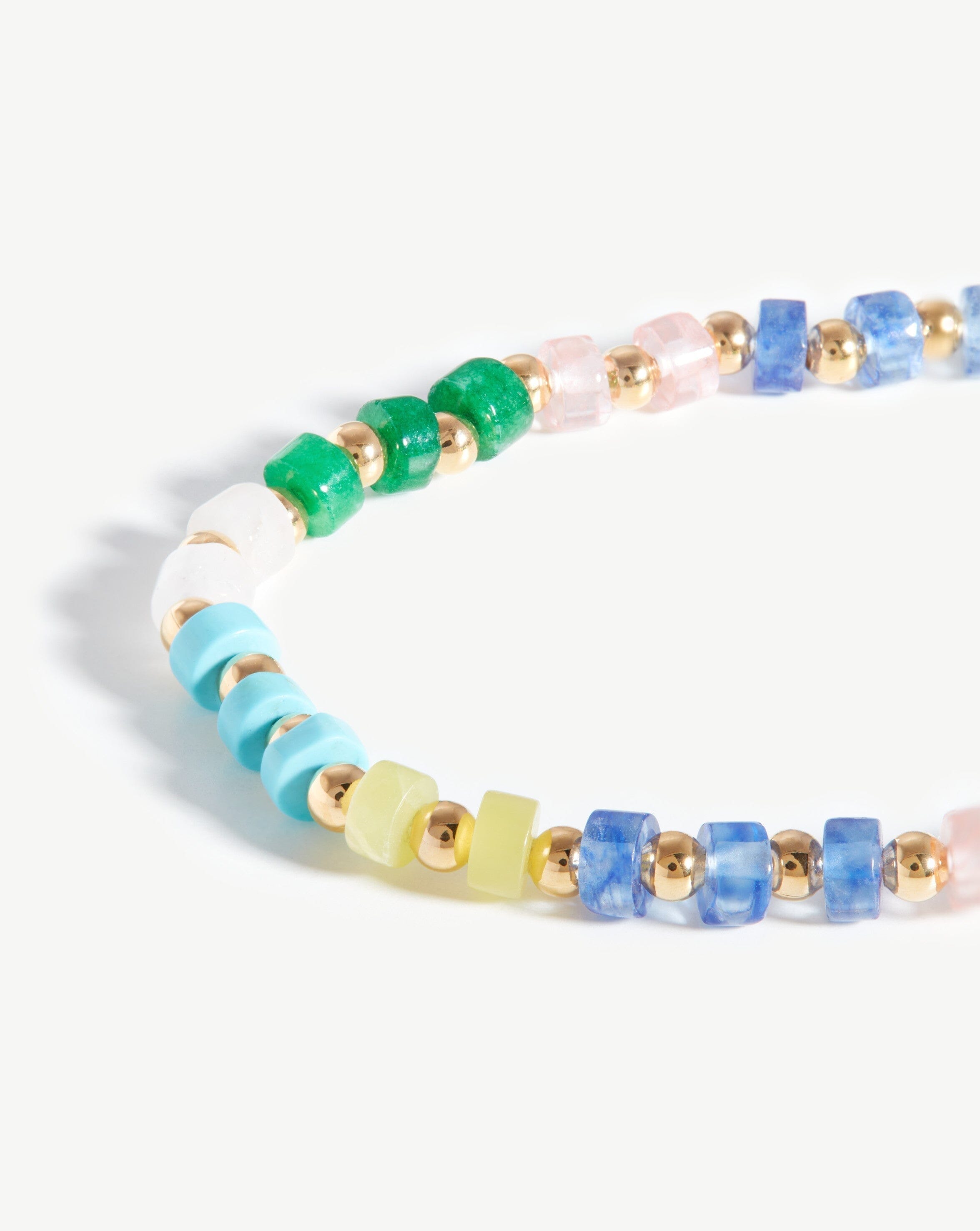 Beaded Anklet | 18ct Gold Plated/Multi Pastel Beaded Anklets Missoma 