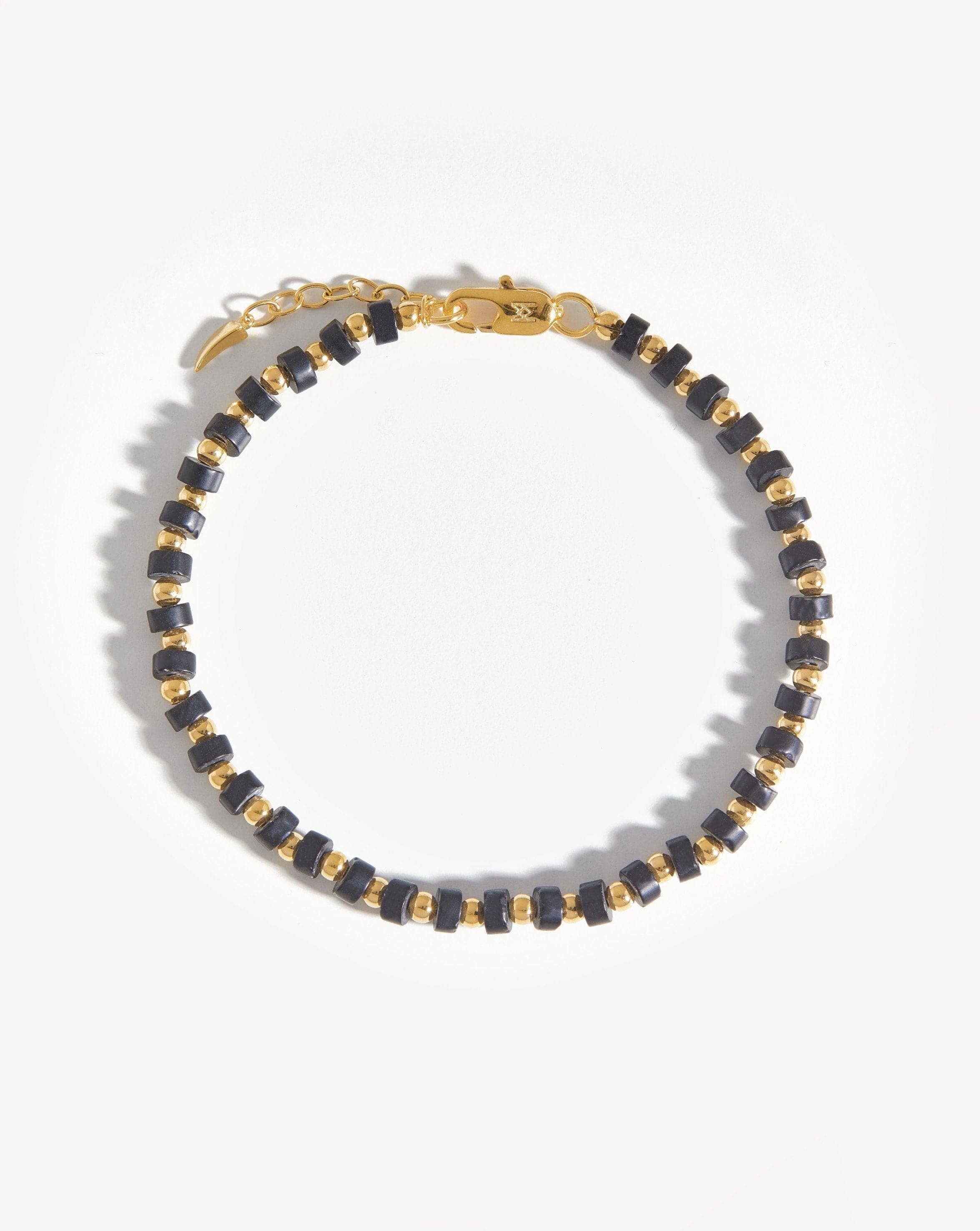 Beaded Bracelet | 18ct Gold Plated/Black Onyx Bracelets Missoma 