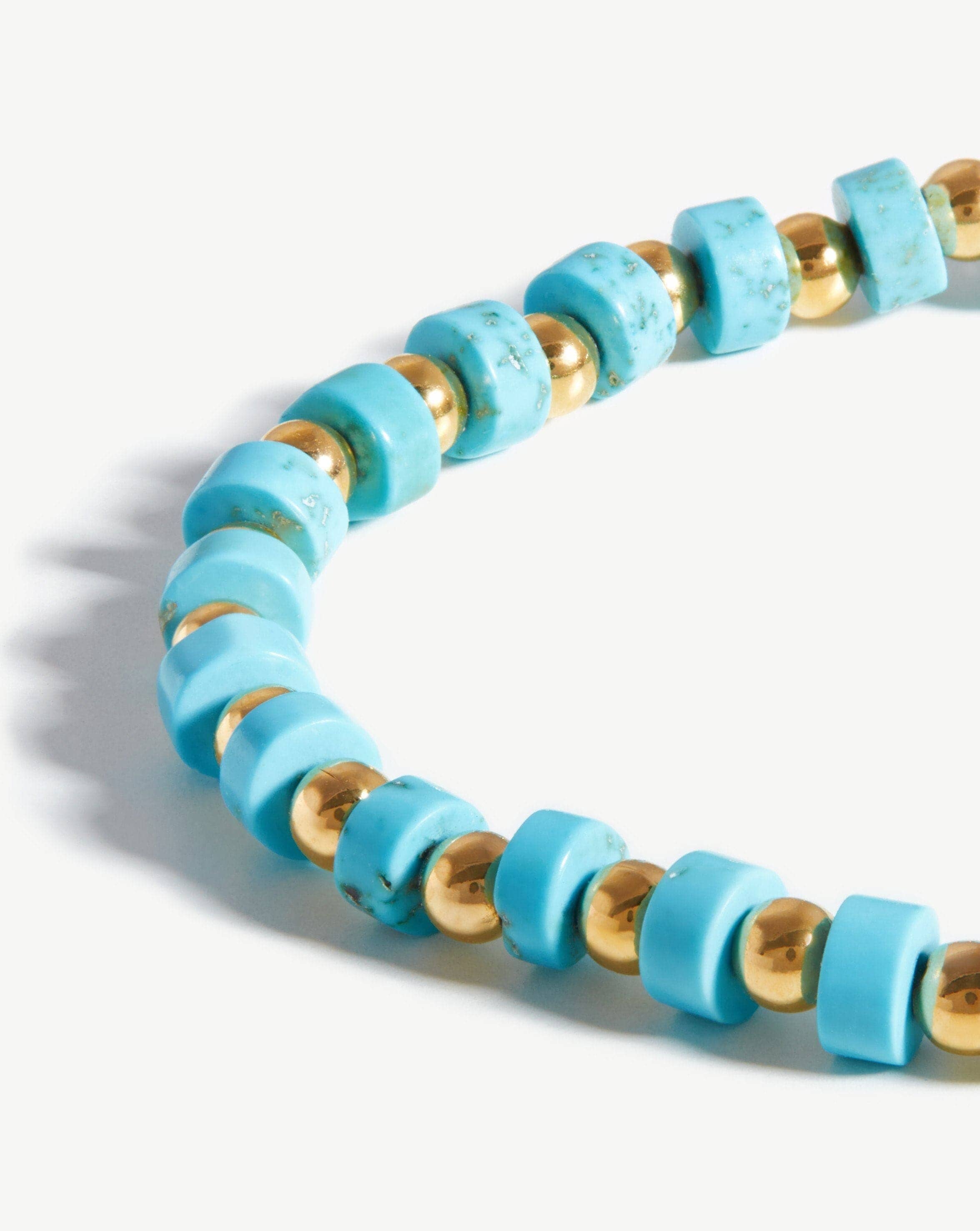 Beaded Bracelet | 18ct Gold Plated/Turquoise Bracelets Missoma 