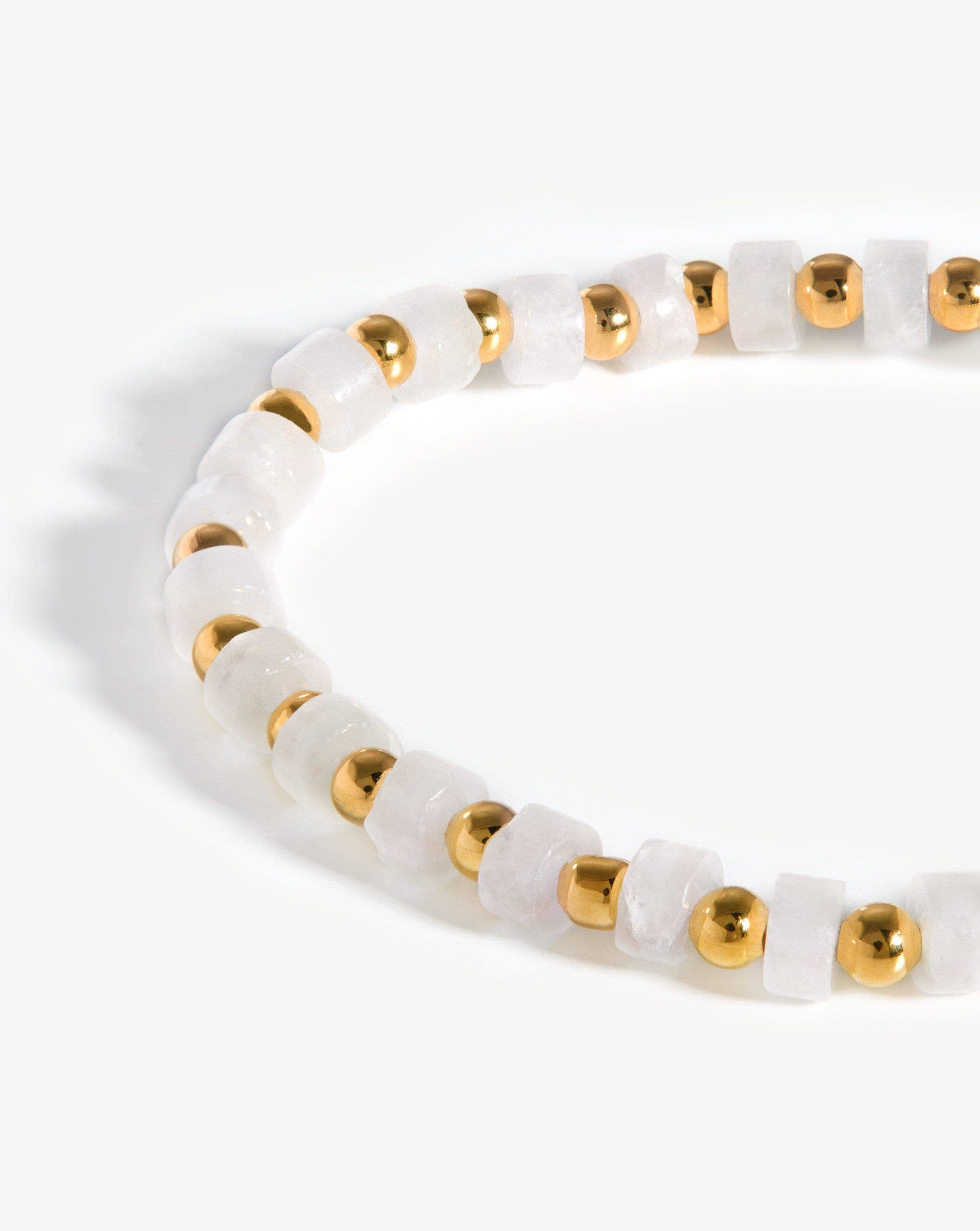 Beaded Bracelet | 18ct Gold Plated/White Bracelets Missoma 