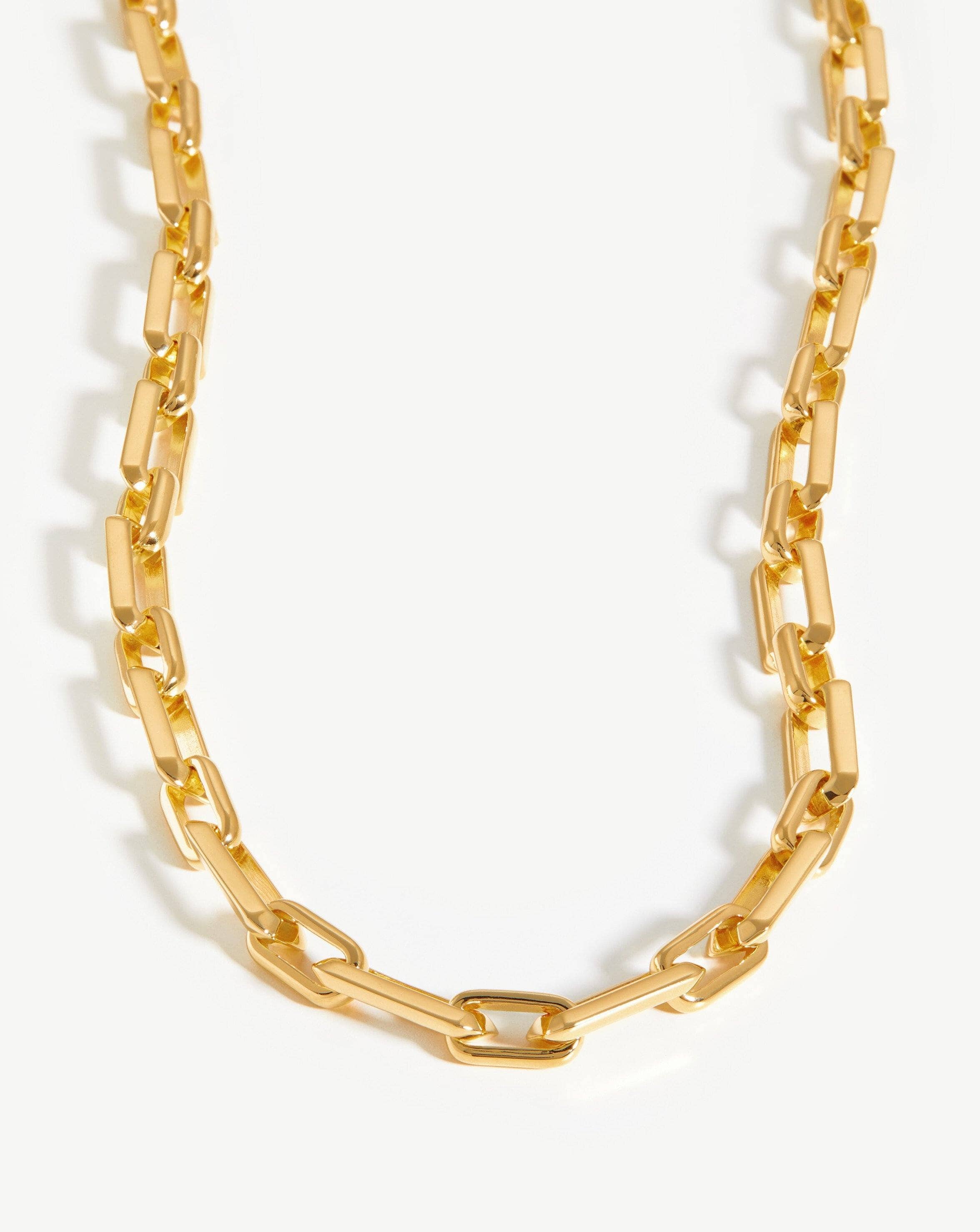 Bevelled Chain Necklace | 18ct Gold Plated Necklaces Missoma 