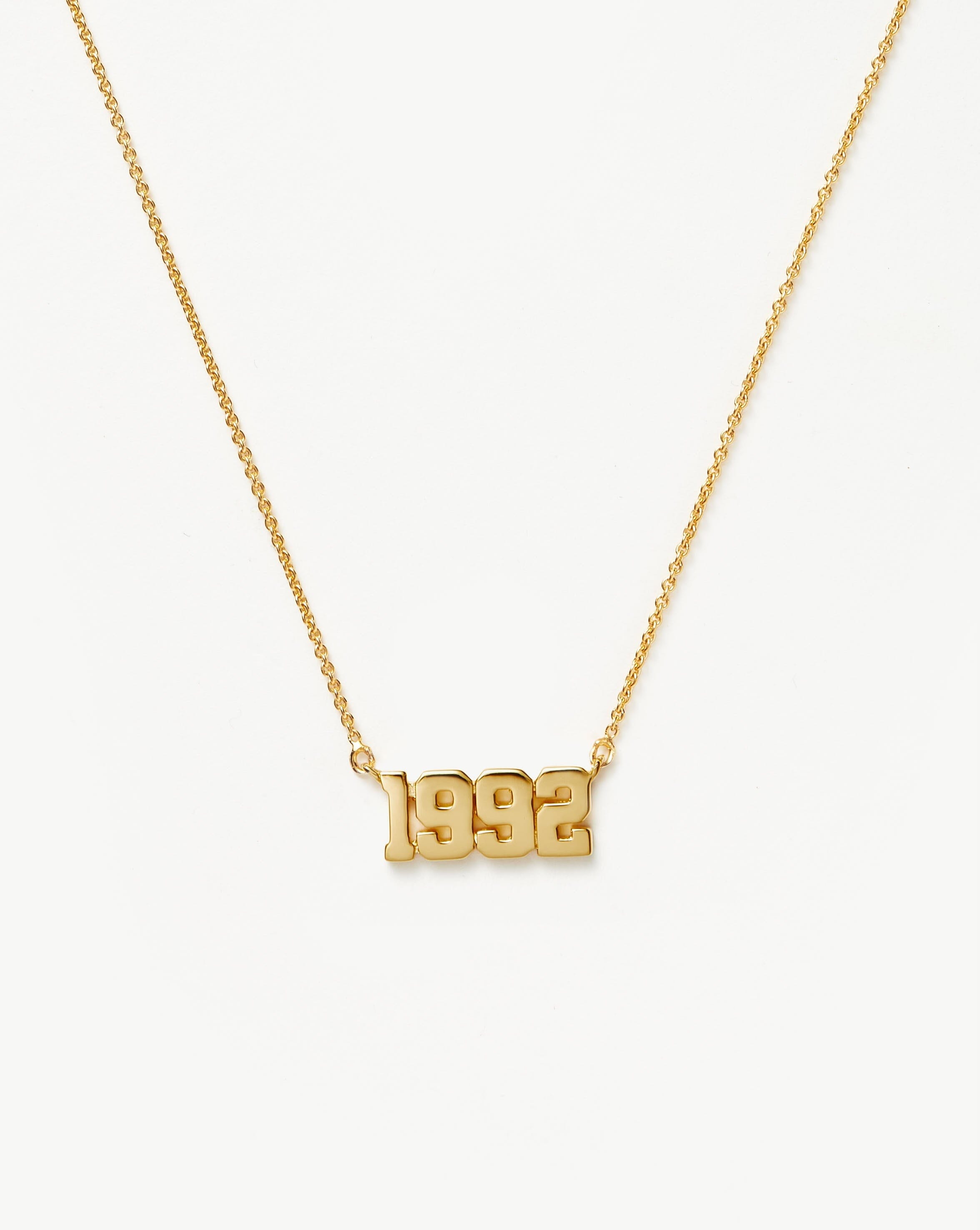 Birth Year Necklace - Year 1992 | 18ct Gold Plated Vermeil Necklaces Missoma 