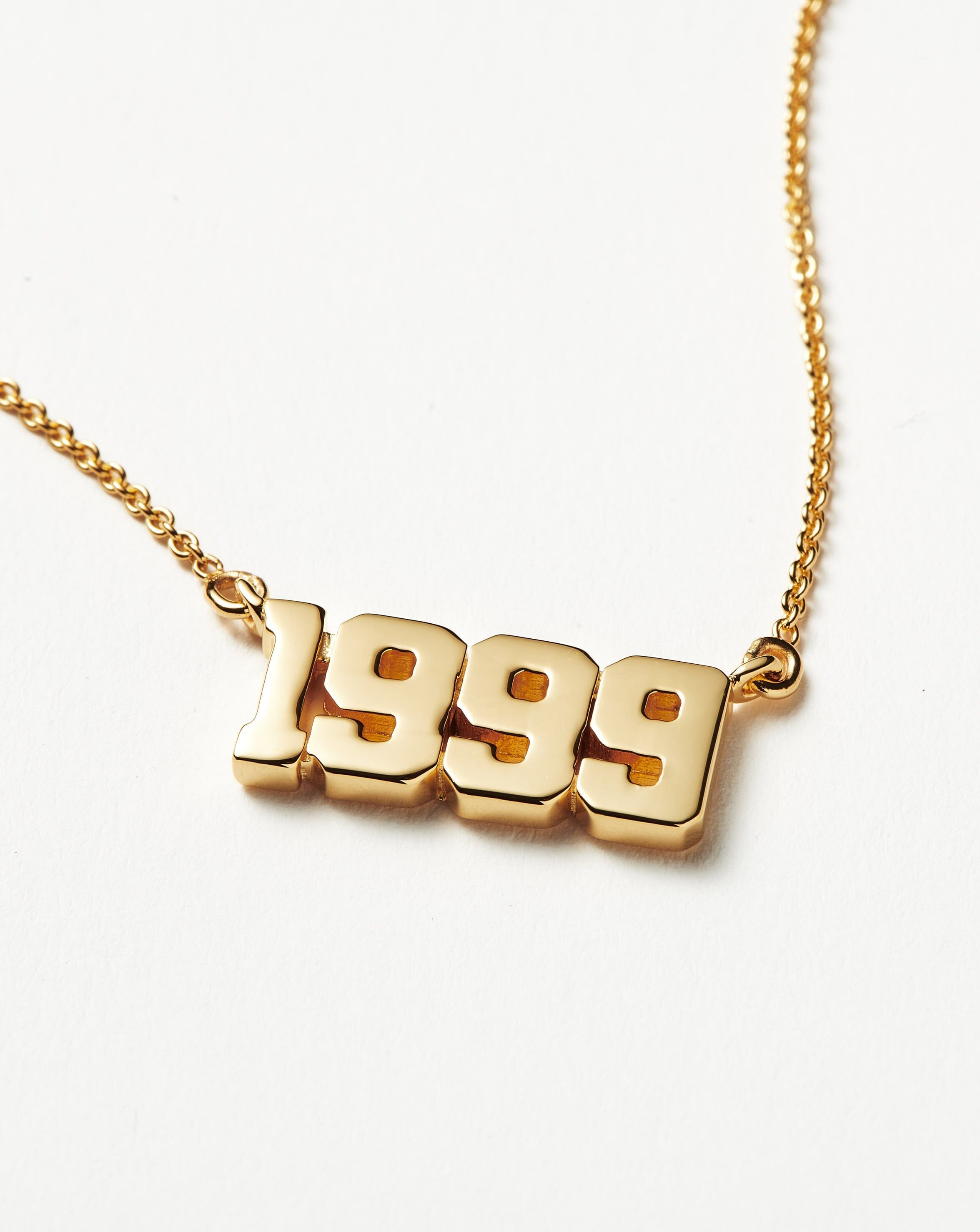 Birth Year Necklace - Year 1999 | 18ct Gold Plated Vermeil Necklaces Missoma 