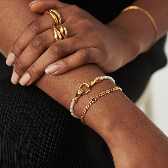 Birthstone Chain Bracelet - February | 18ct Gold Plated Vermeil/Amethyst Bracelets Missoma 