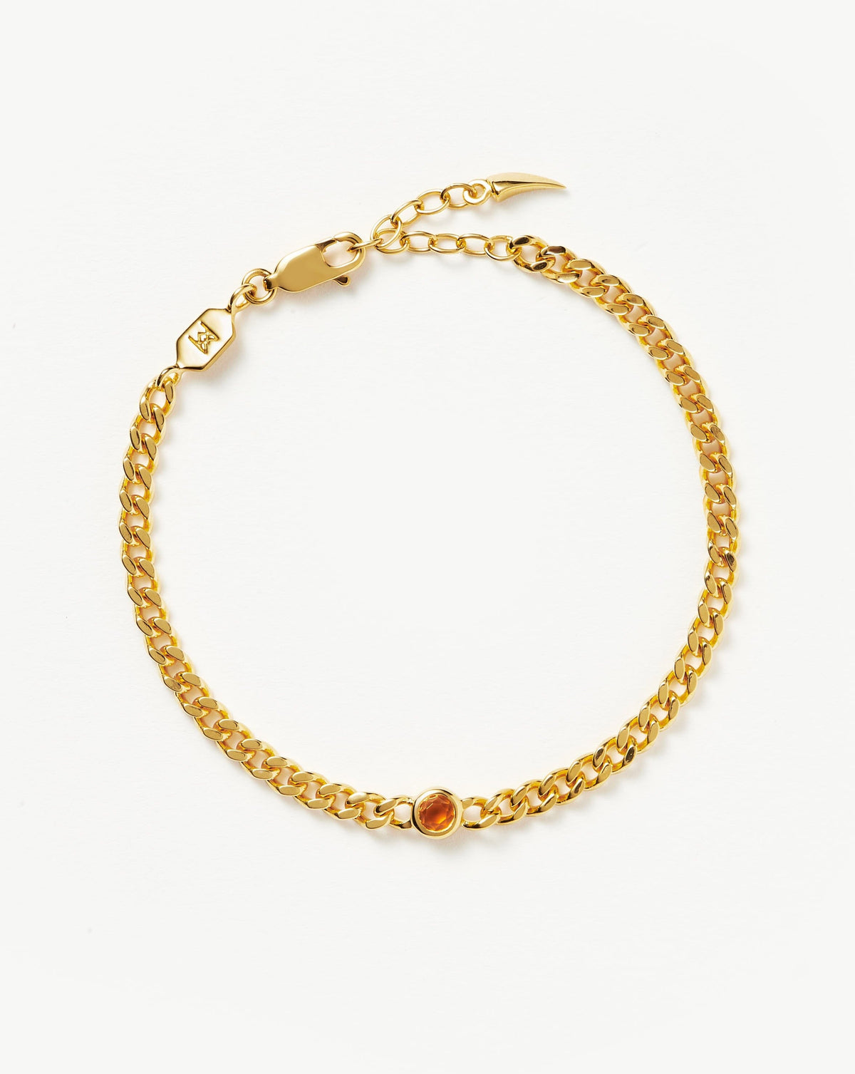 November Birthstone Chain Bracelet 18ct Plated Vermeil Citrine