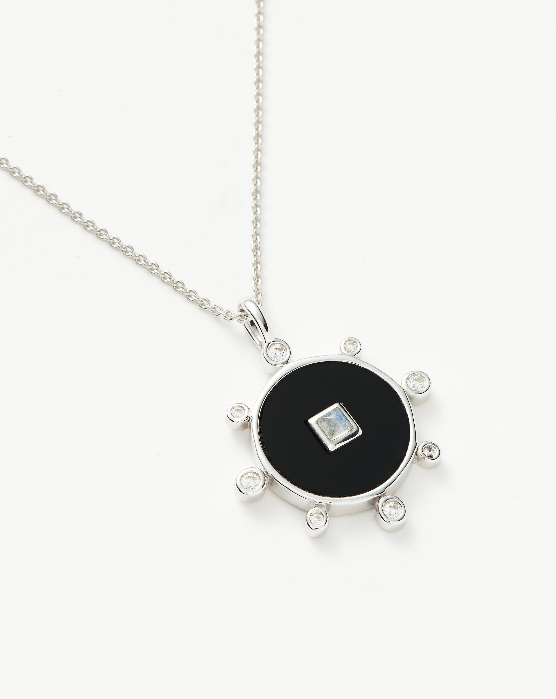 Black Onyx Amulet Pendant Necklace | Sterling Silver/Black Onyx Necklaces Missoma 