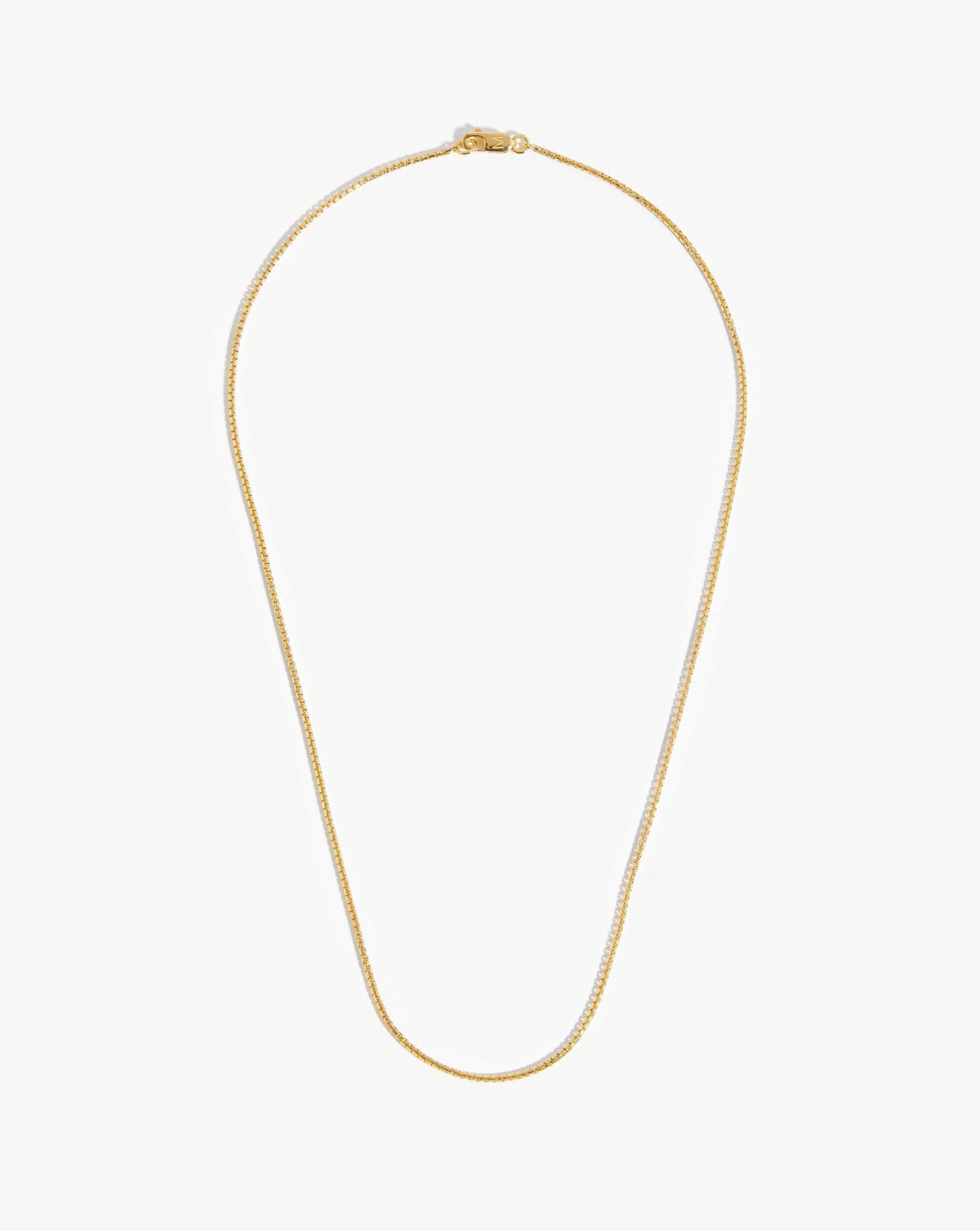 Box Link Chain Necklace | 18ct Gold Plated Vermeil Necklaces Missoma 