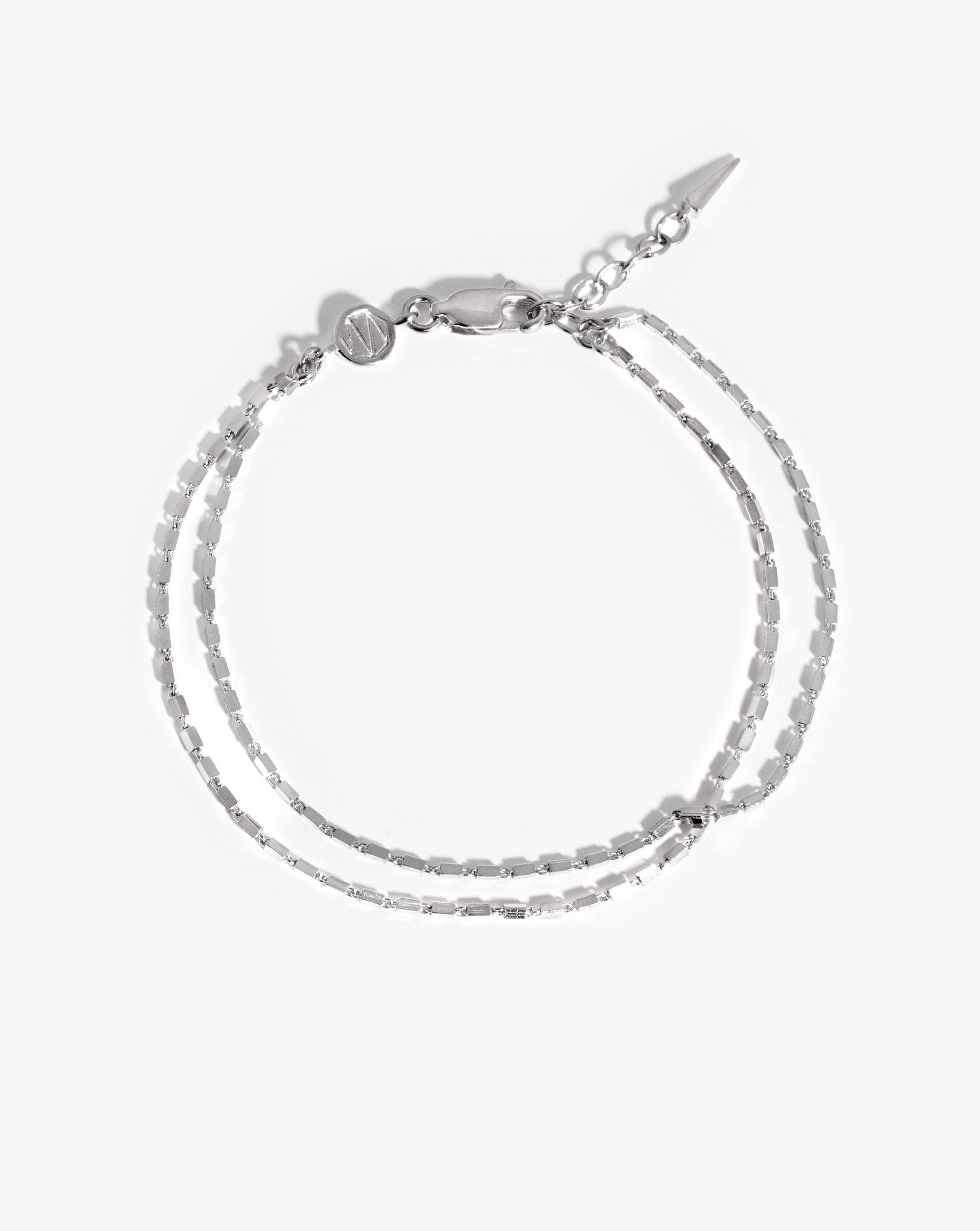 Box Link Double Chain Bracelet | Sterling Silver Bracelets Missoma 