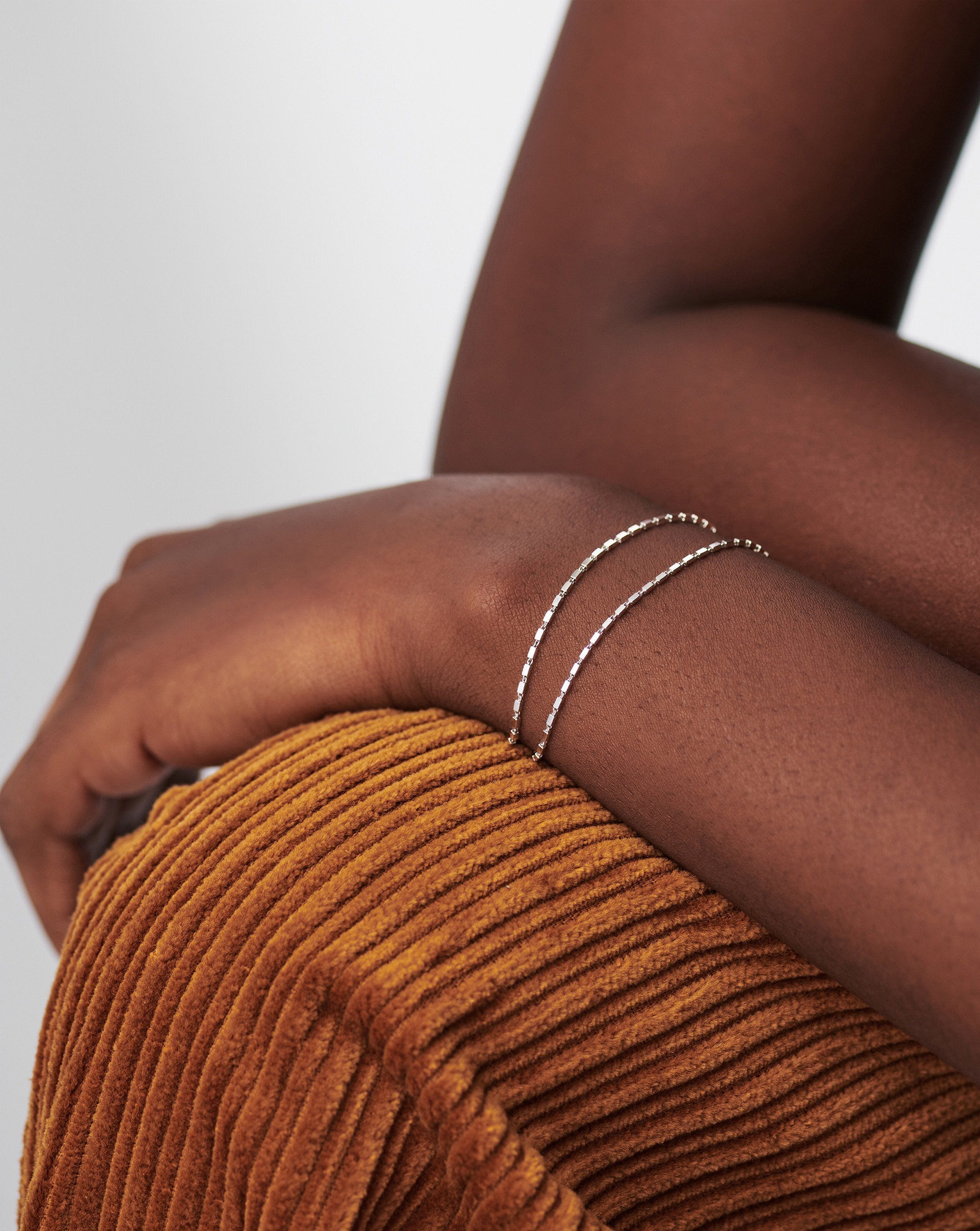 Box Link Double Chain Bracelet | Sterling Silver Bracelets Missoma 