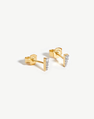 Celestial Pave Spike Stud Earrings | Gold/Cubic Zirconia