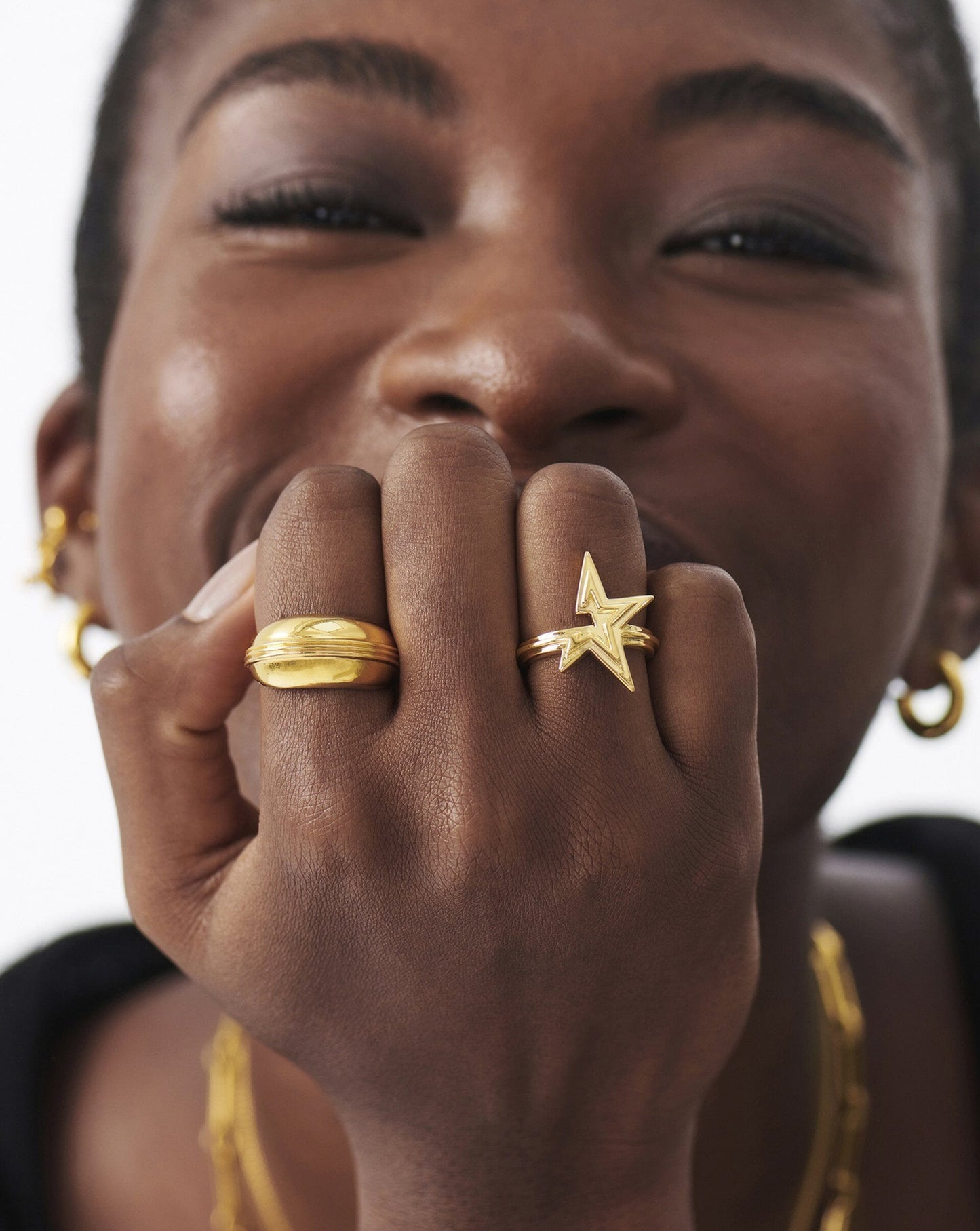 Celestial Ridge Star Ring | 18ct Gold Plated Vermeil Rings Missoma 