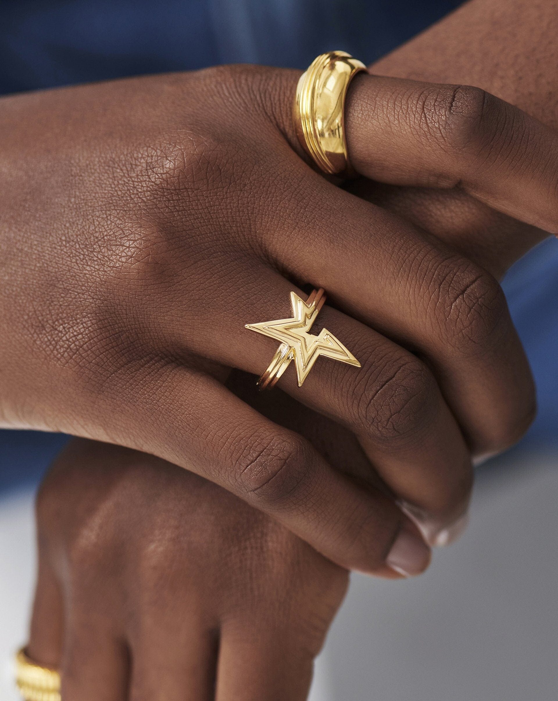 Celestial Ridge Star Ring | 18ct Gold Plated Vermeil Rings Missoma 
