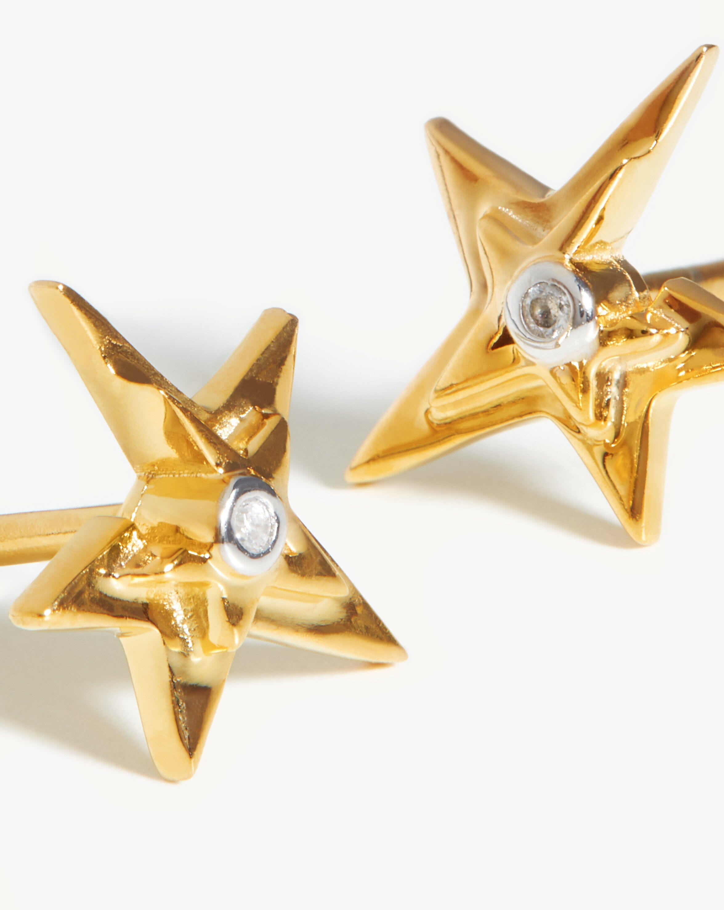 Celestial Single Stone Star Stud Earrings | 18ct Gold Plated Vermeil/Cubic Zirconia Earrings Missoma 