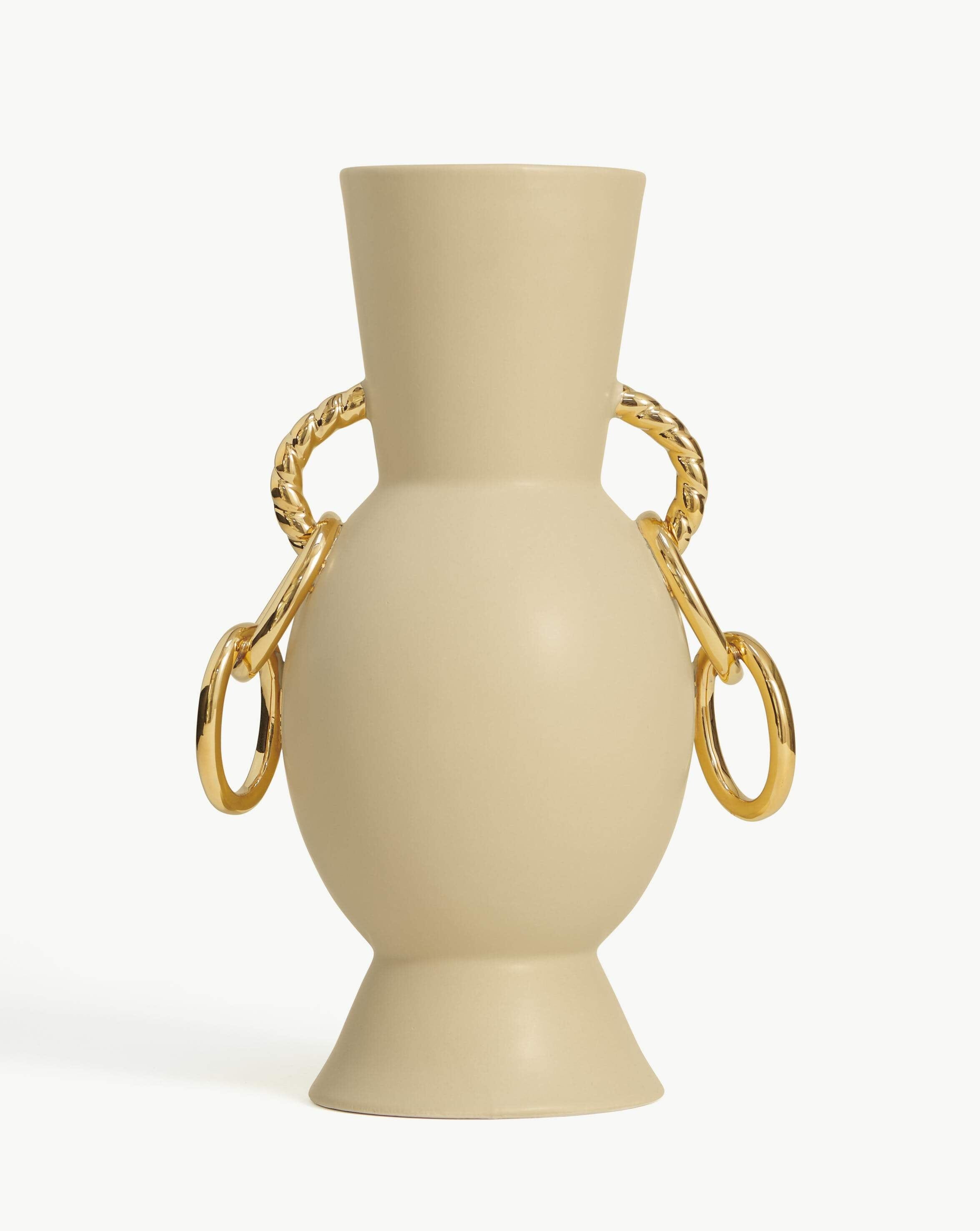 Chain Reaction Ceramic Vase | Ceramic/Beige Homeware Missoma 