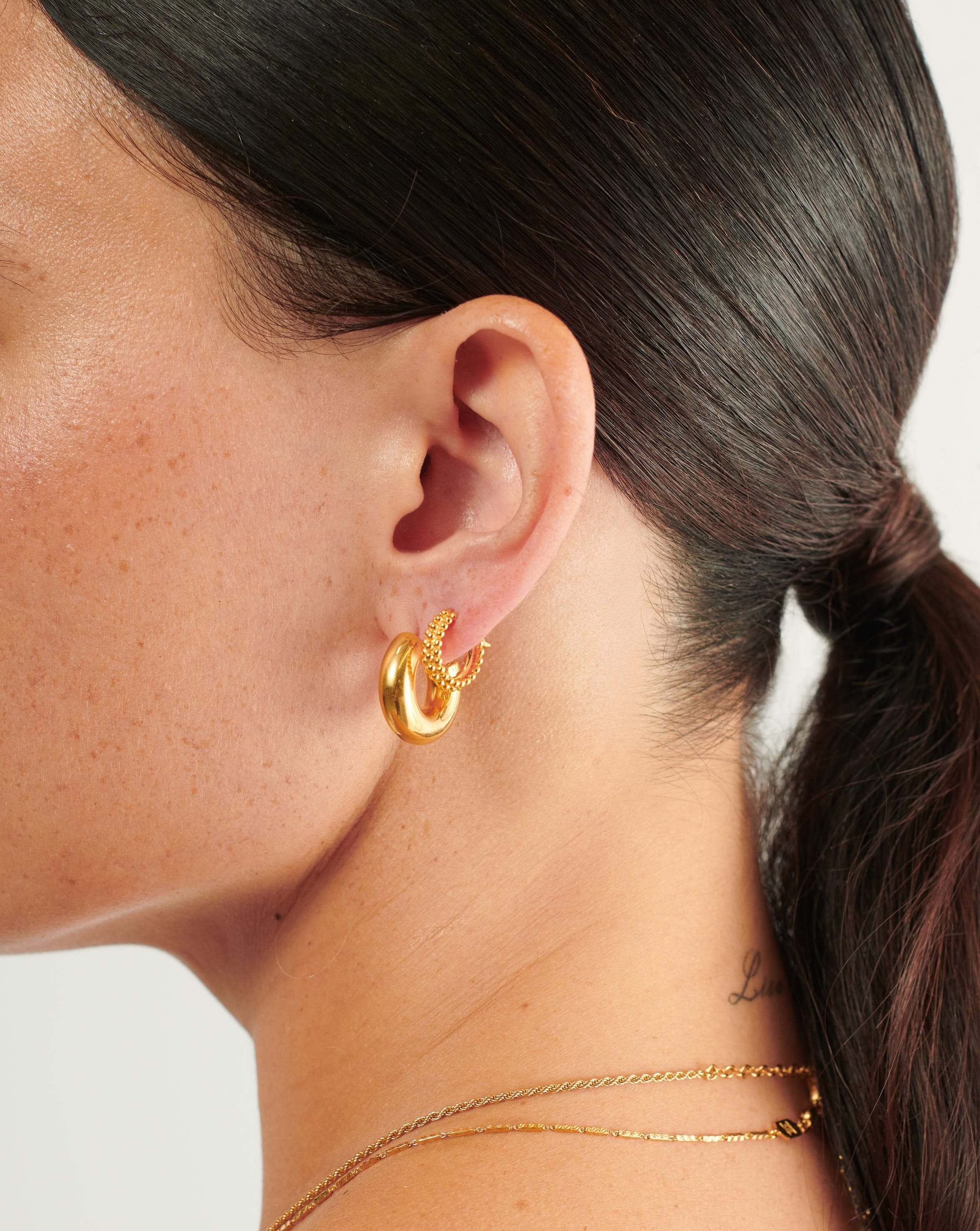 Chubby & Baya Hoop Earring Set | 18ct Gold Plated Vermeil Layering Sets Missoma 