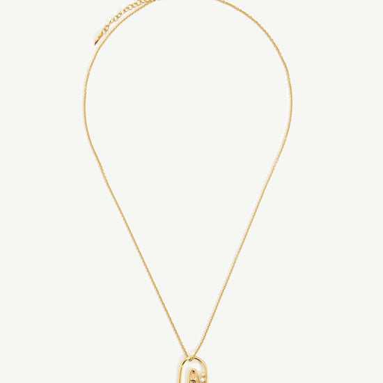 Chubby Pearl Initial Pendant Necklace - Initial A | 18ct Gold Plated Vermeil/Pearl Necklaces Missoma 