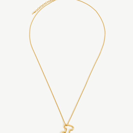 Chubby Pearl Initial Pendant Necklace - Initial I | 18ct Gold Plated Vermeil/Pearl Necklaces Missoma 