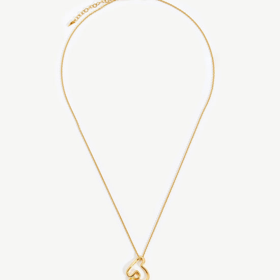 Chubby Pearl Initial Pendant Necklace - Initial J | 18ct Gold Plated Vermeil/Pearl Necklaces Missoma 
