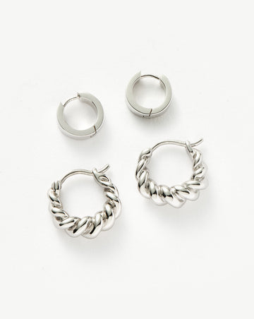 Chubby & Tidal Mini Hoop Earring Set Earrings Missoma 