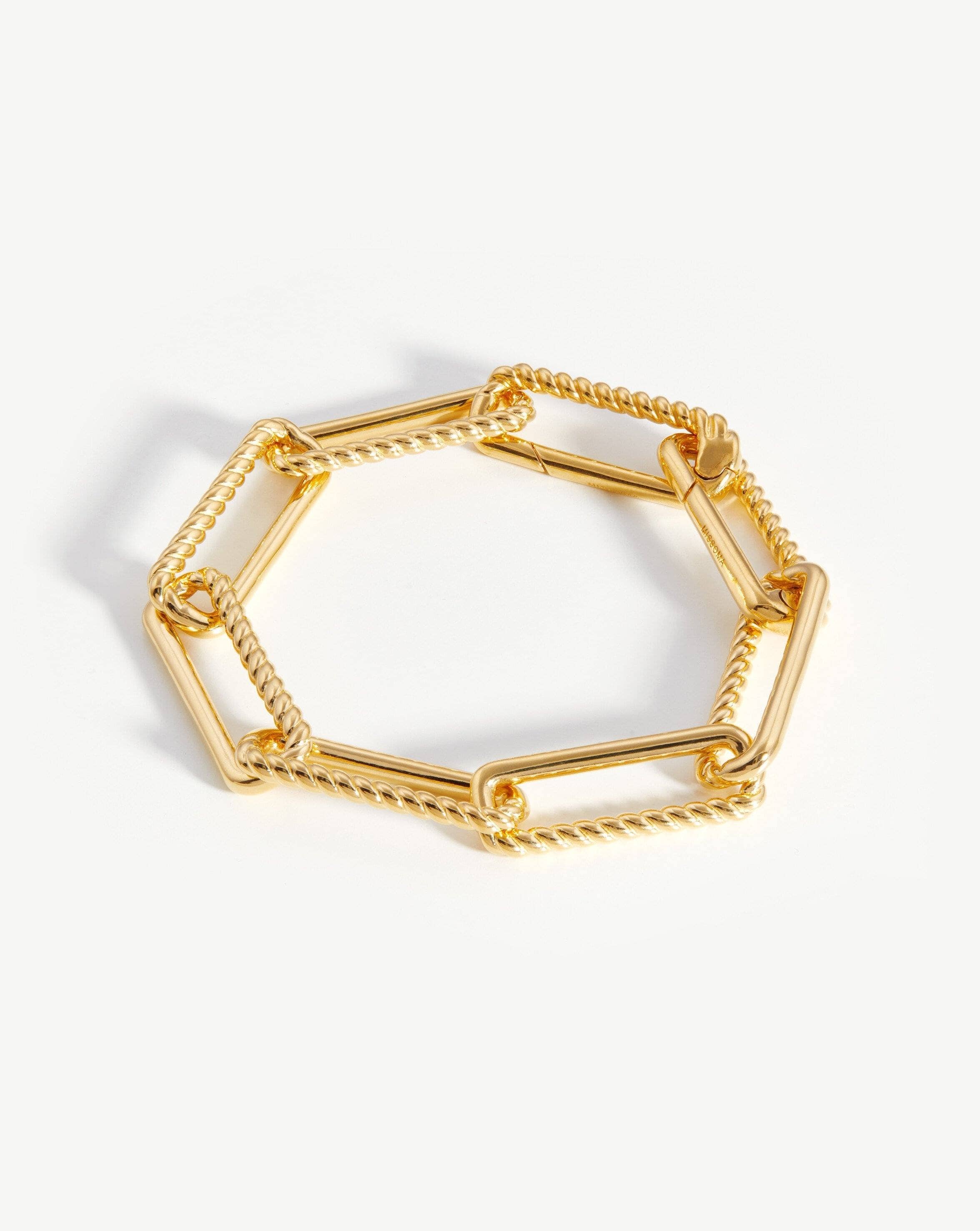 Chunky Half Radial Chain Bracelet | 18ct Gold Plated Bracelets Missoma 
