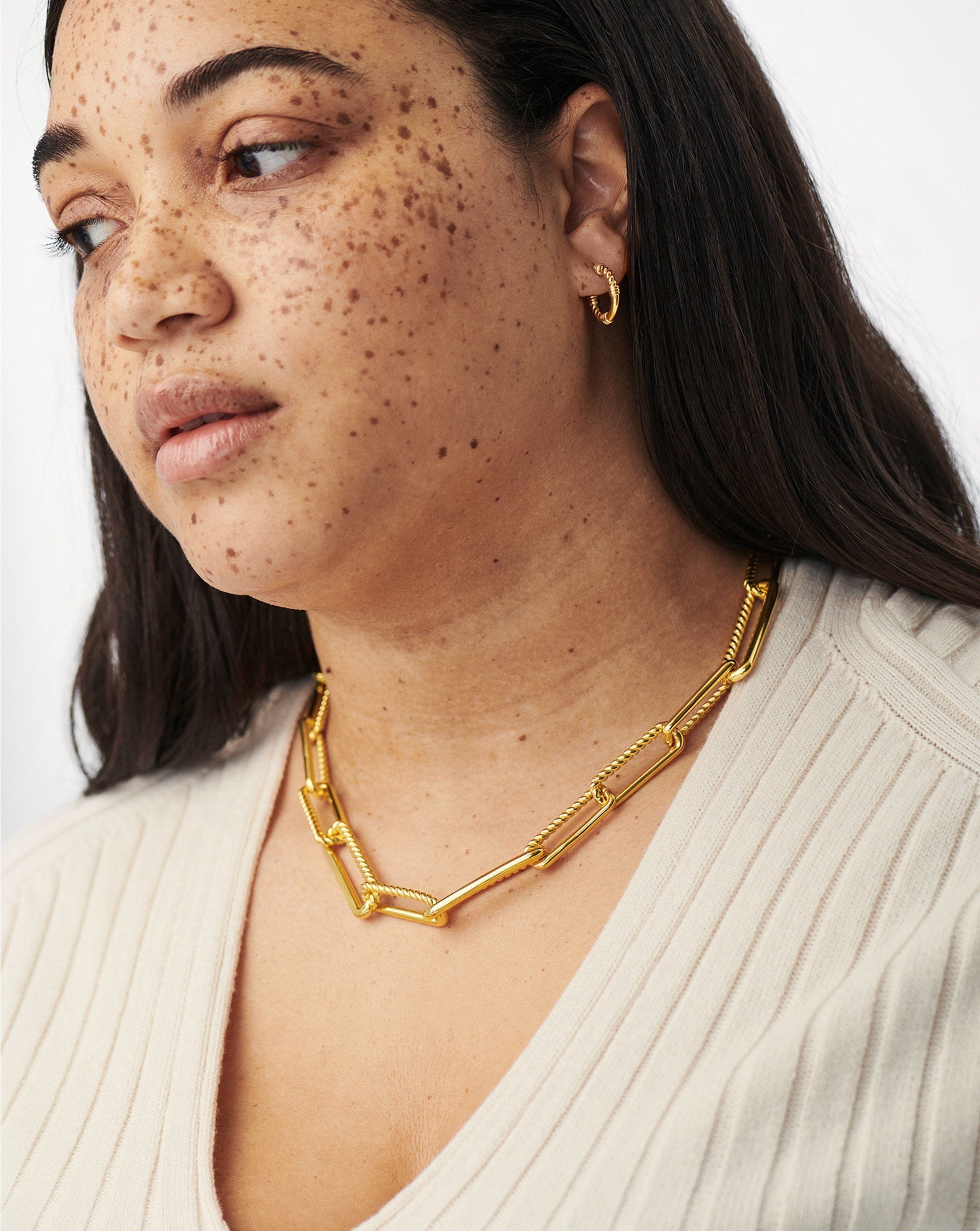 Chunky Half Radial Chain Necklace | 18ct Gold Plated Necklaces Missoma 