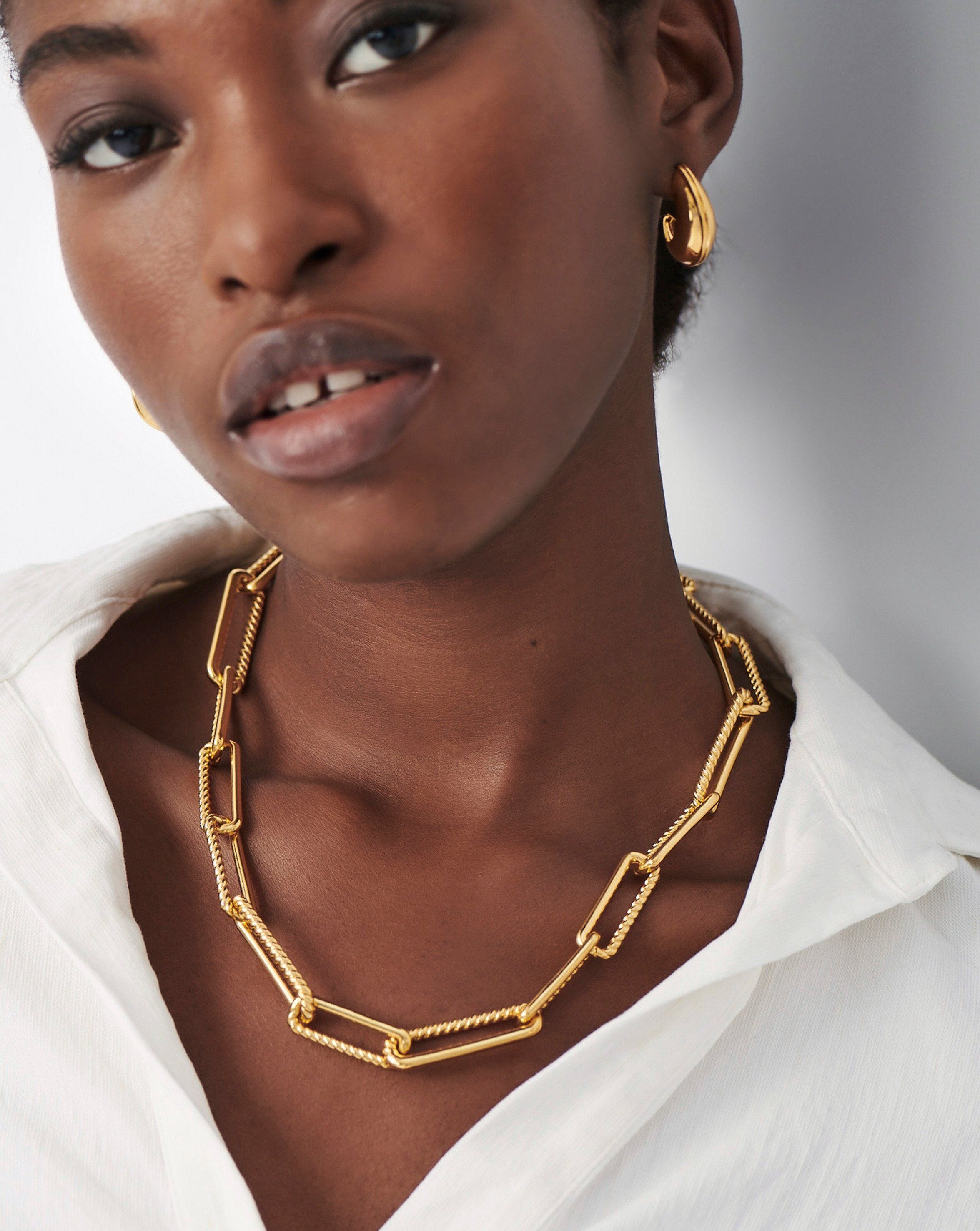 Chunky Half Radial Chain Necklace | 18ct Gold Plated Necklaces Missoma 