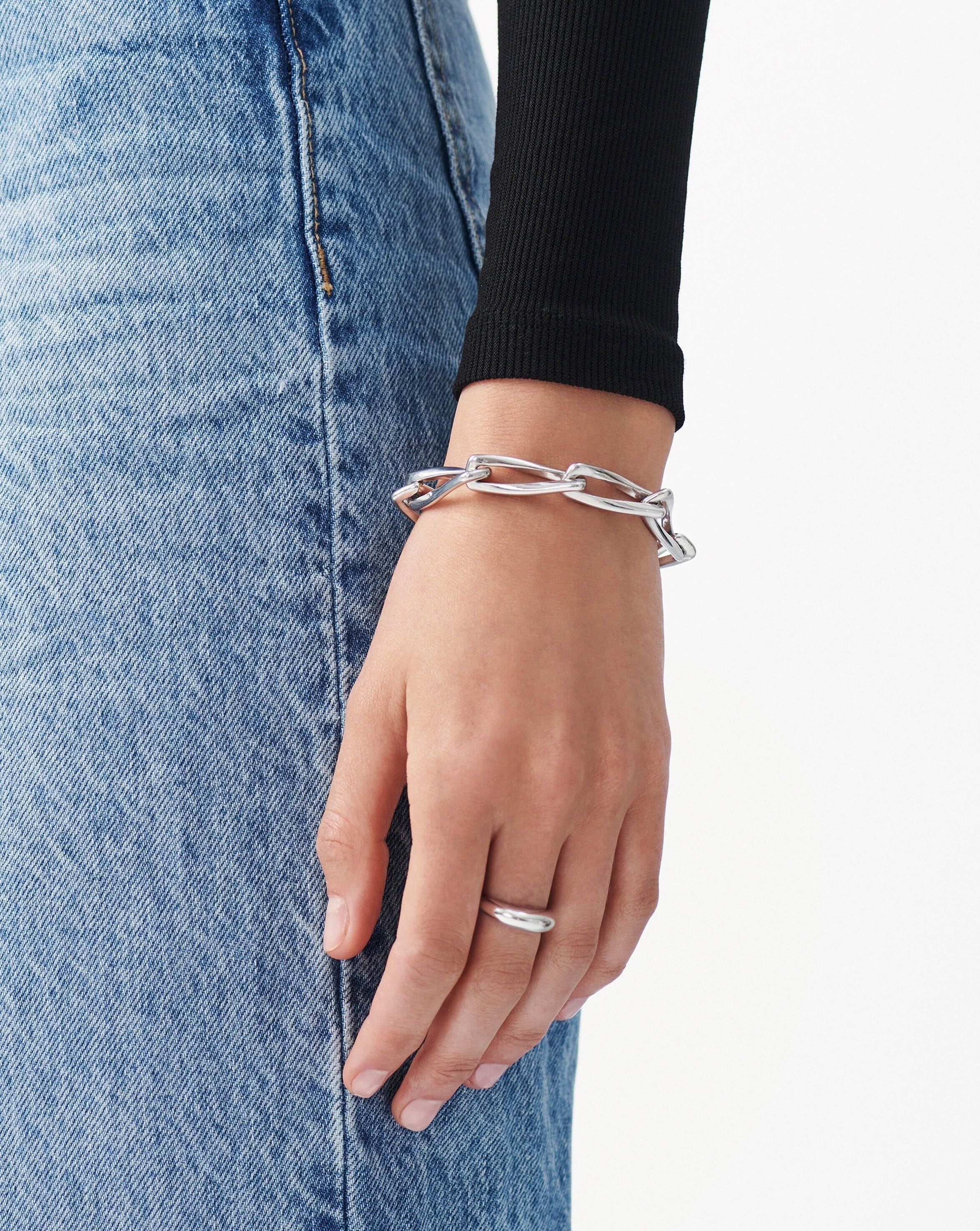 Chunky Twisted Link Chain Bracelet | Silver Plated Bracelets Missoma 