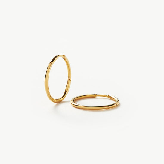 Classic Small Hoop Earrings | 18ct Gold Plated Earrings Missoma 