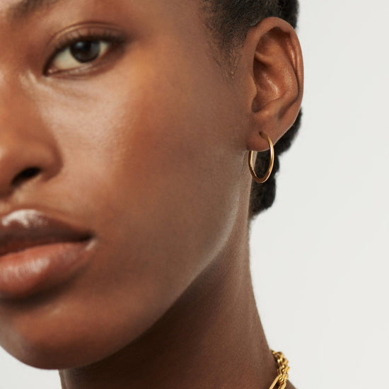 Classic Small Hoop Earrings | 18ct Gold Plated Earrings Missoma 