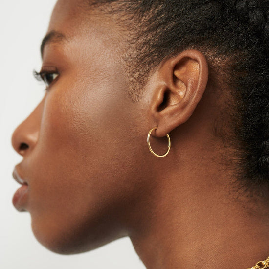 Classic Small Hoop Earrings | 18ct Gold Plated Earrings Missoma 