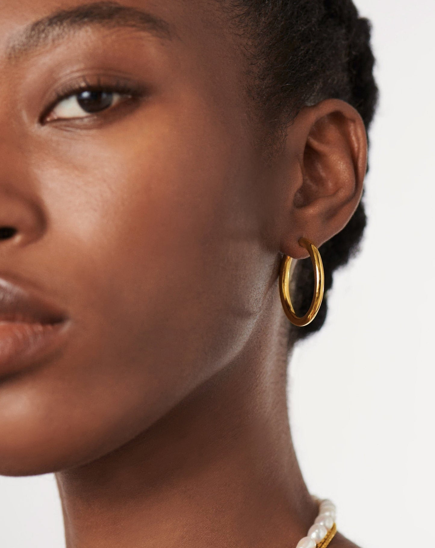 Classic Tunnel Large Hoop Earrings | 18ct Gold Plated Earrings Missoma 