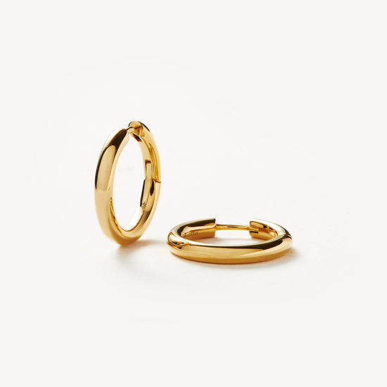 Classic Tunnel Medium Hoop Earrings | 18ct Gold Plated Earrings Missoma 