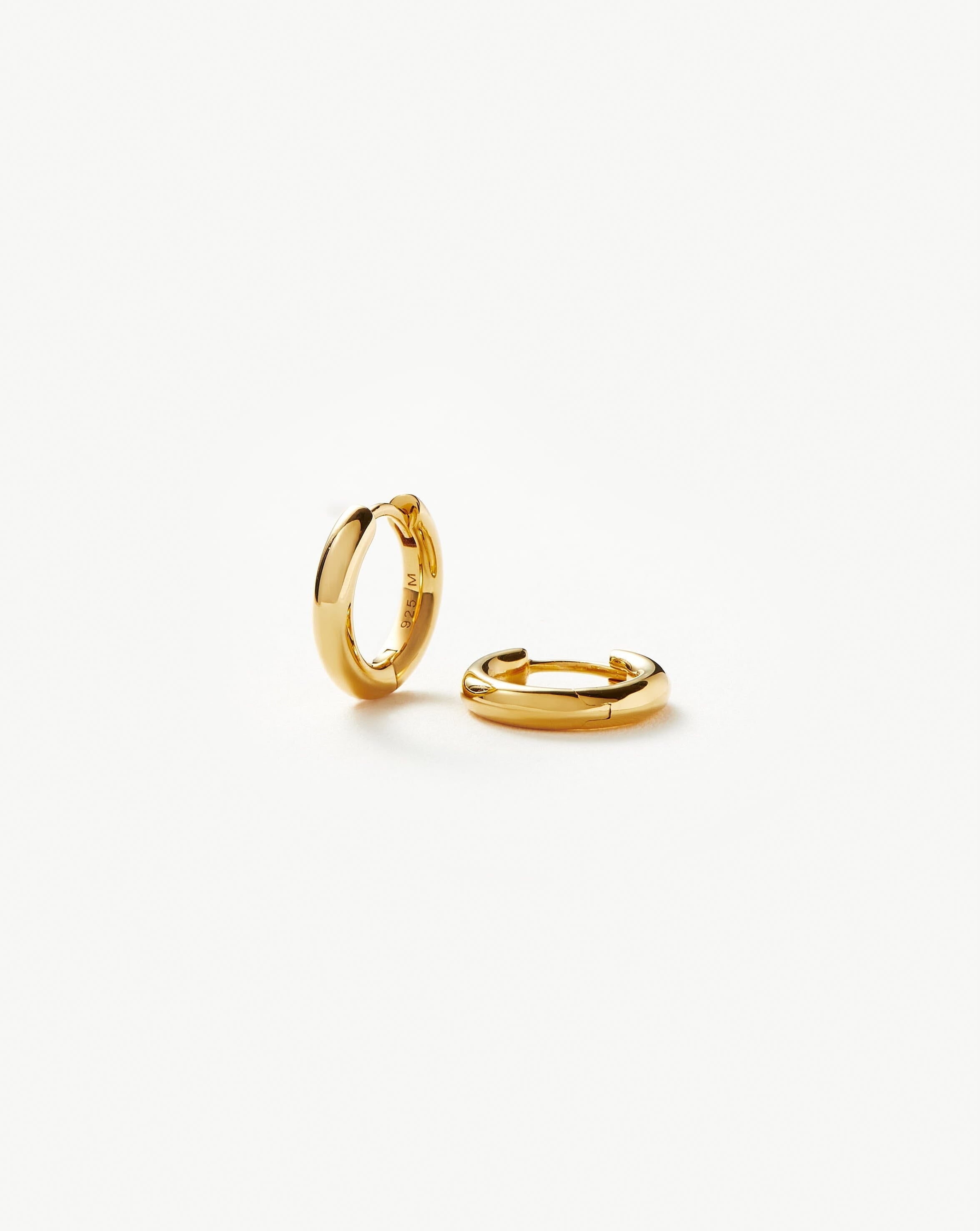 Classic Tunnel Mini Hoop Earrings | 18ct Gold Plated