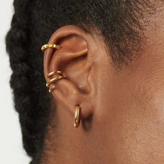 Classic Tunnel Mini Hoop Earrings | 18ct Gold Plated Earrings Missoma 