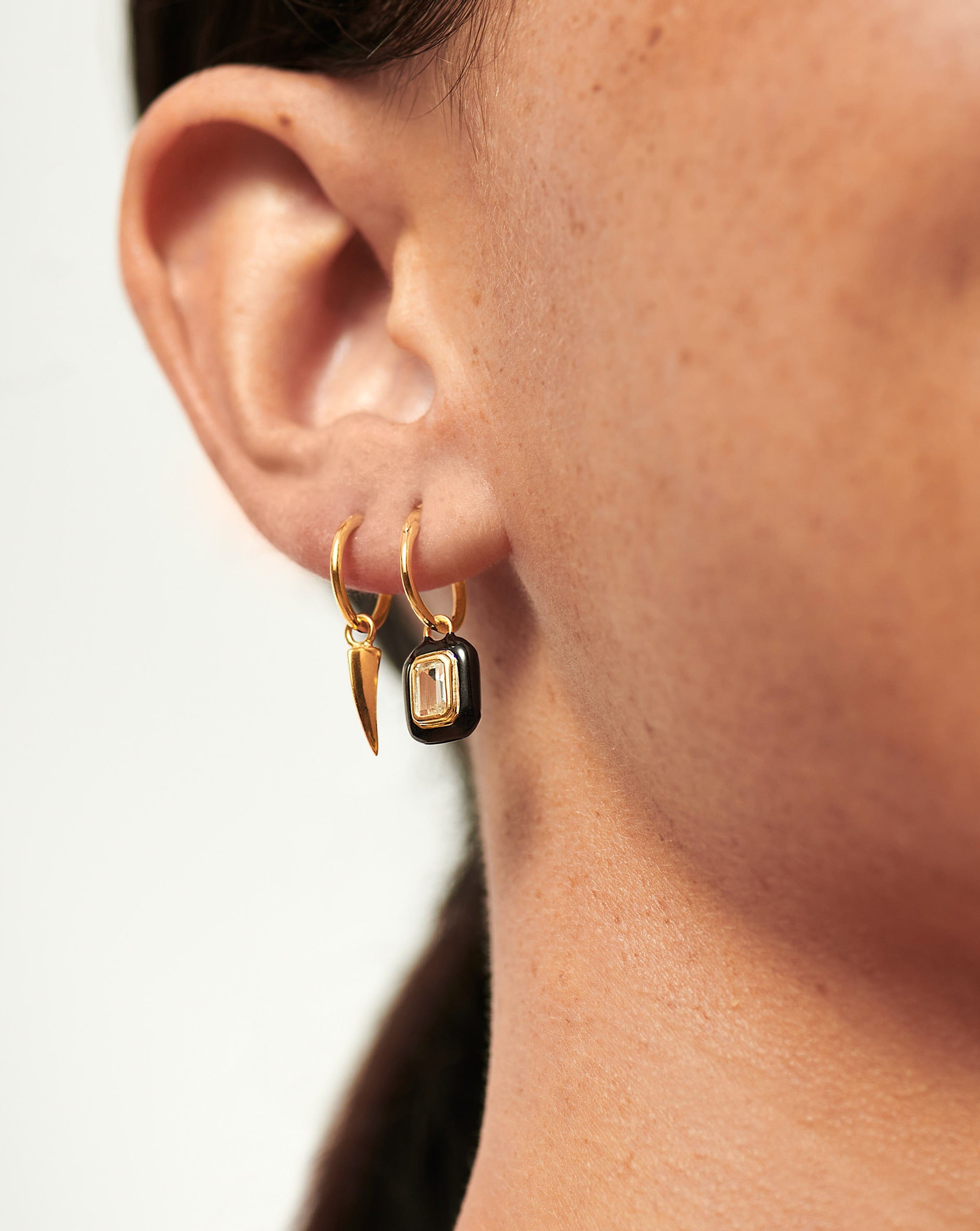 Claw & Enamel Charm Hoop Earring Set Layering Sets Missoma 