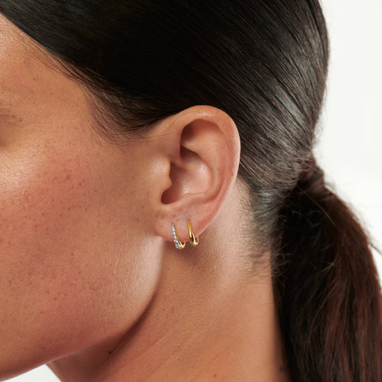 Claw Huggies | 18ct Gold Plated Vermeil/Pavé Earrings Missoma 