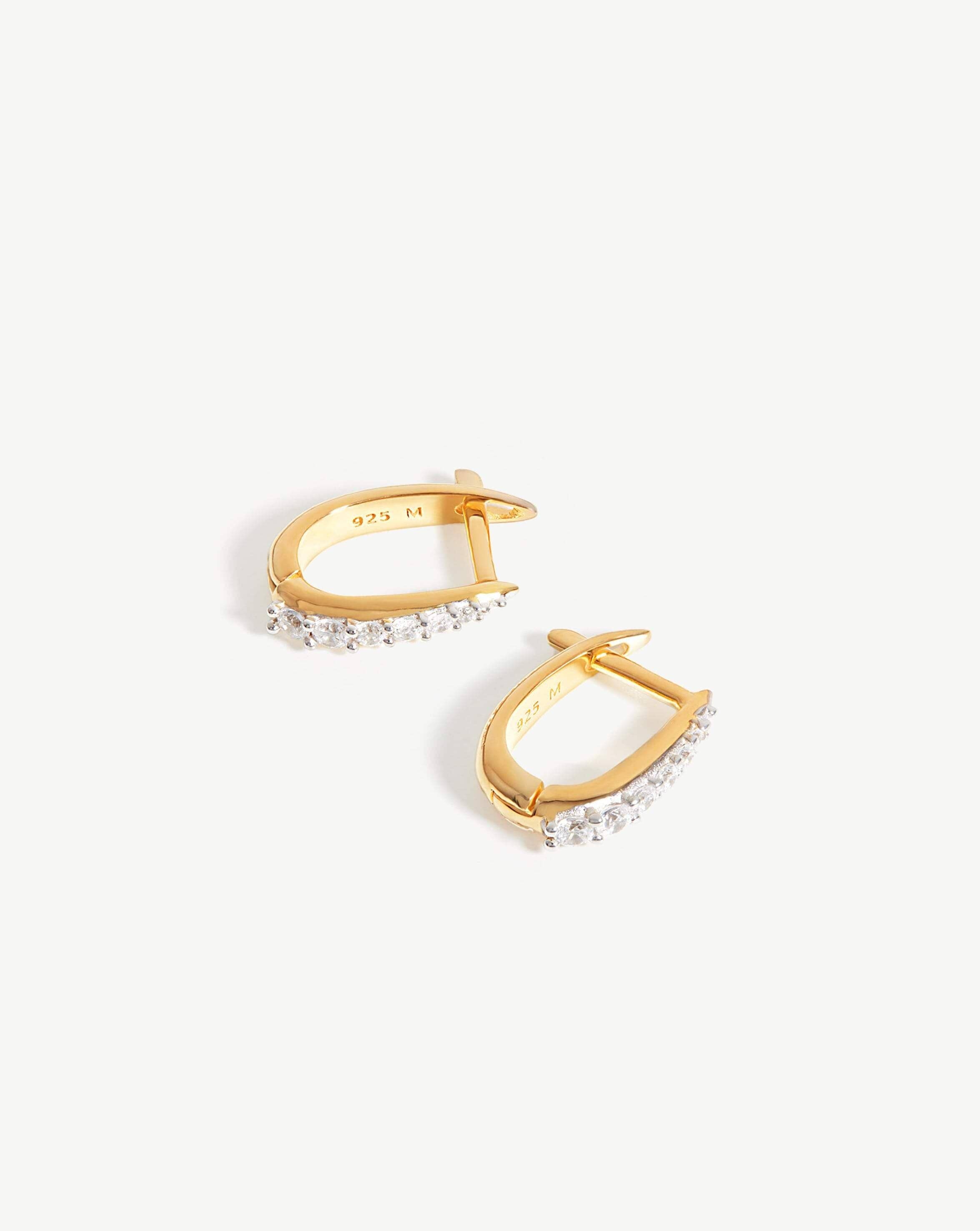 Claw Huggies | 18ct Gold Plated Vermeil/Pavé