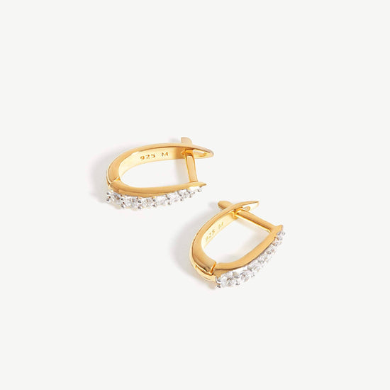 Claw Huggies | 18ct Gold Plated Vermeil/Pavé Earrings Missoma 