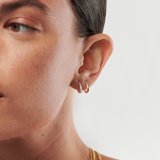 Claw Huggies | 18ct Gold Plated Vermeil/Pavé Earrings Missoma 