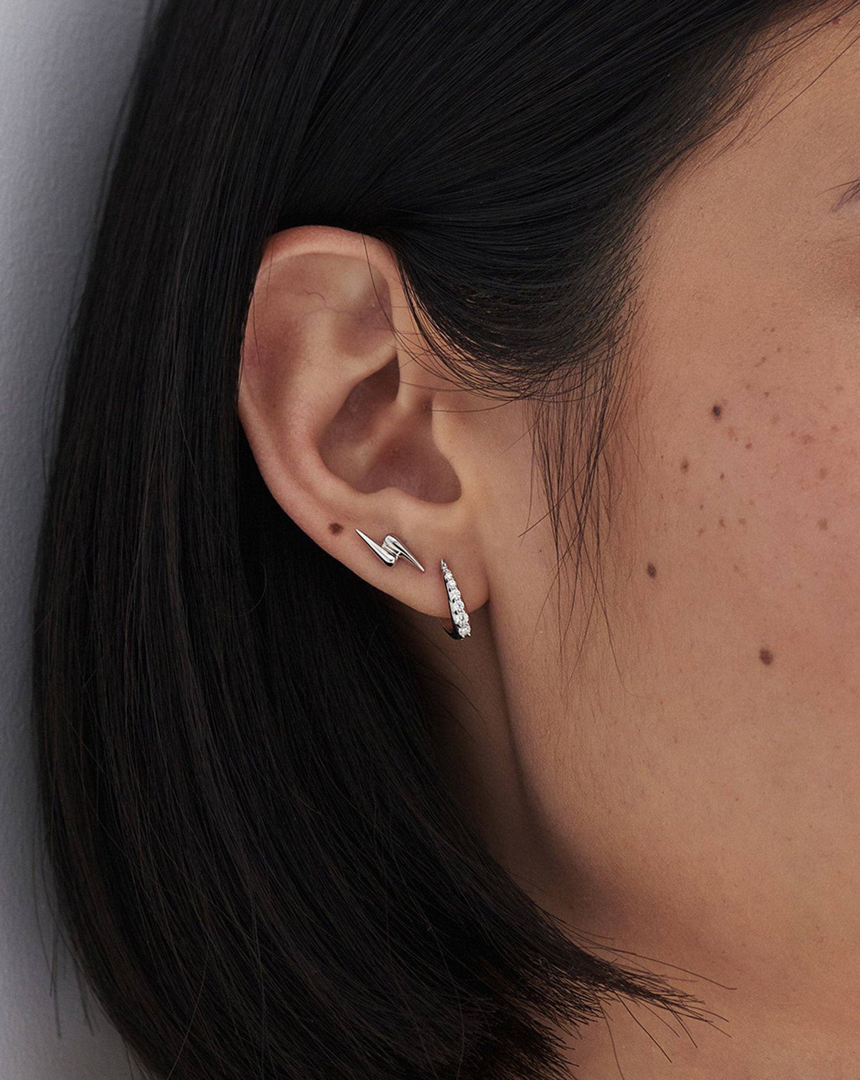 Pave Claw Huggie Earrings