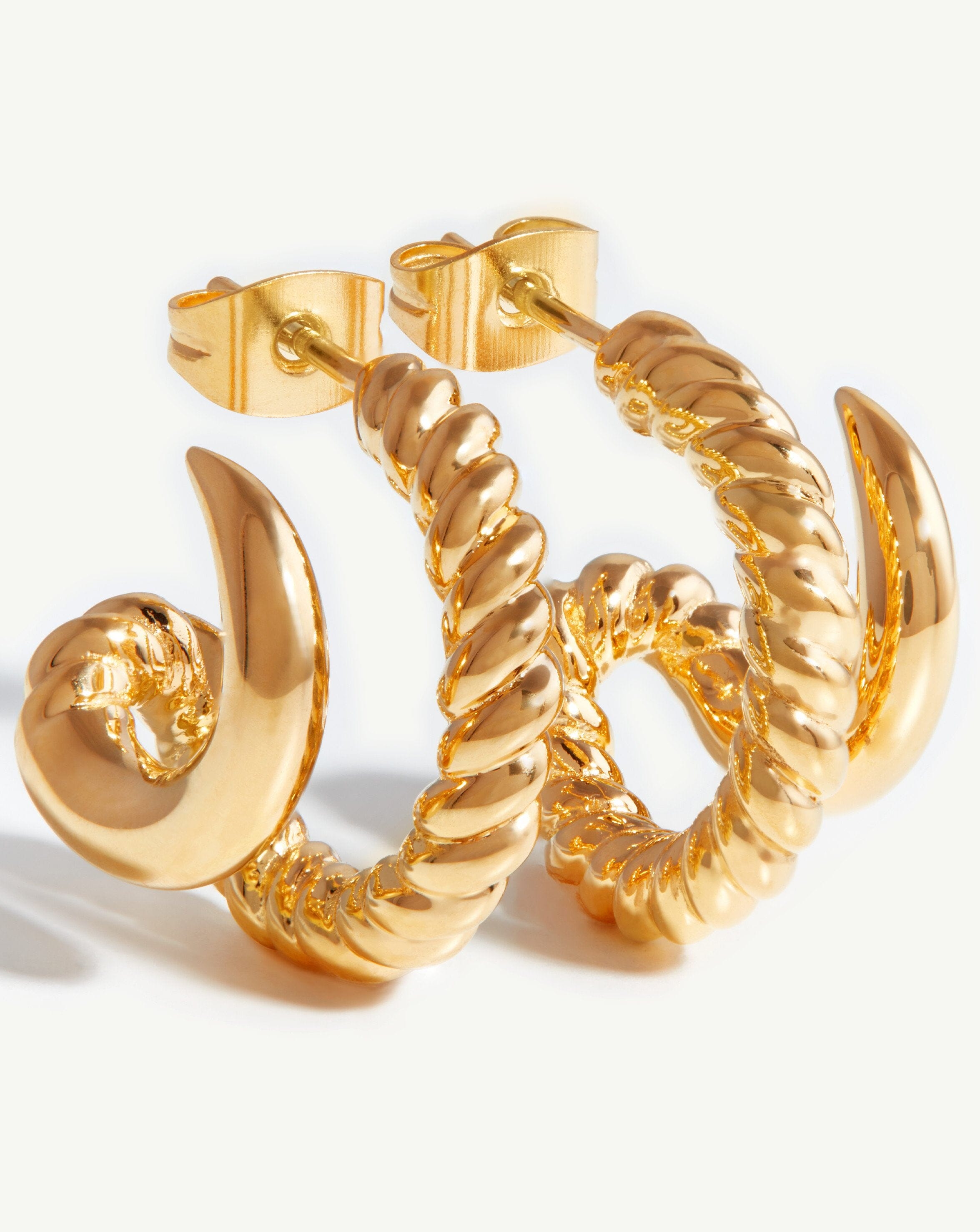 Claw Radial Double Hoop Earrings Earrings Missoma 