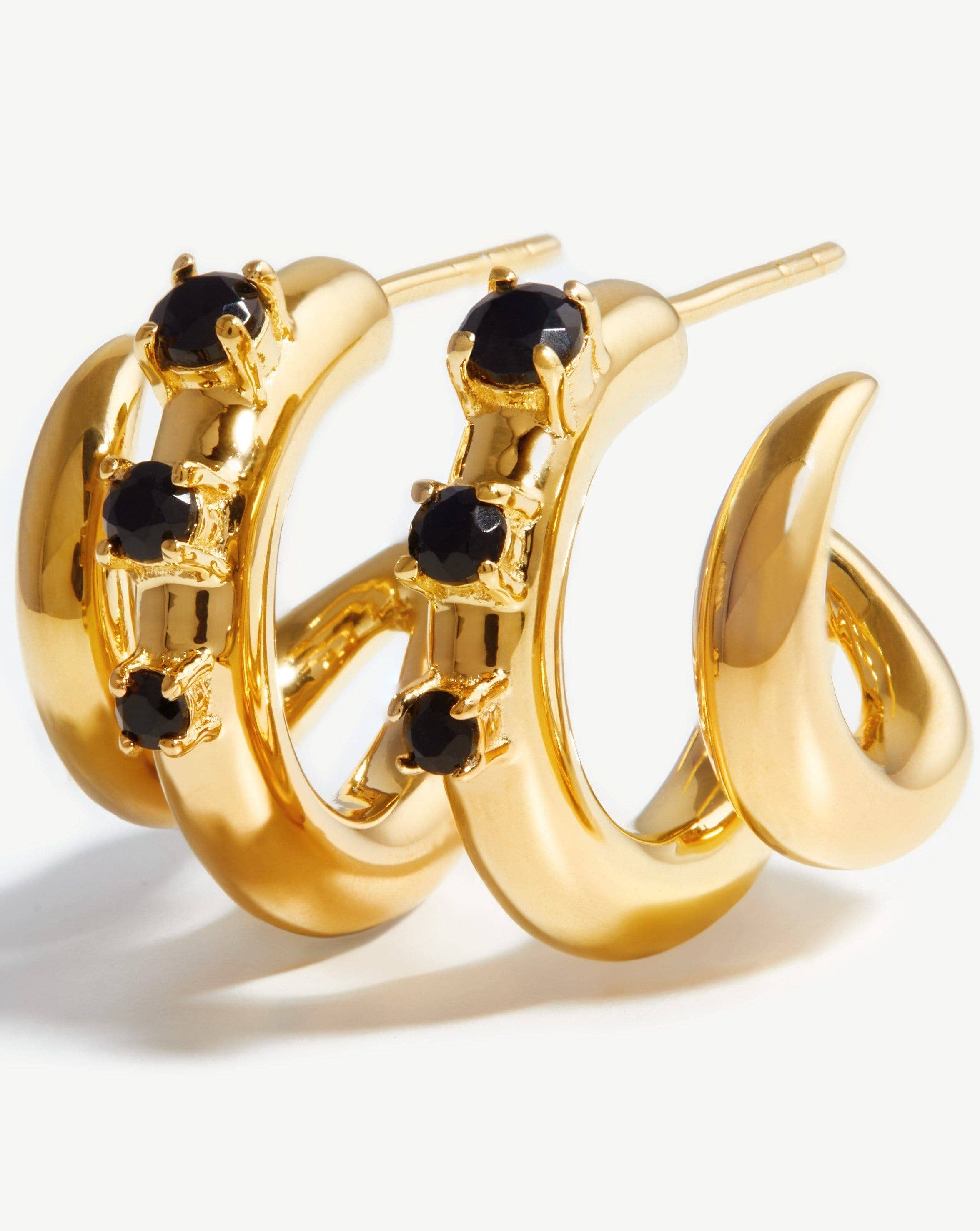 Claw Studded Double Hoop Earrings Earrings Missoma 